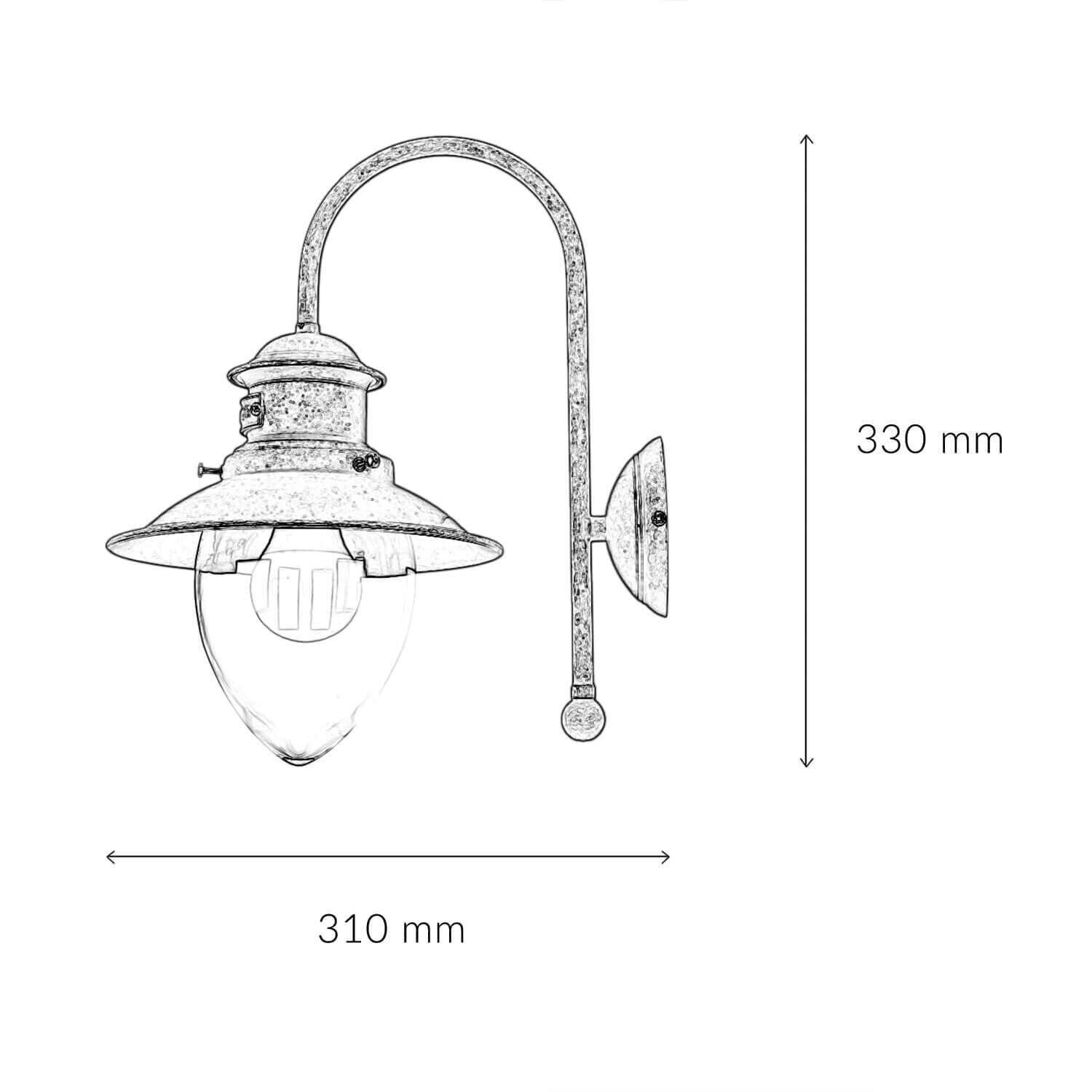 Wandleuchte Echt-Messing in Bronze Antik Al Mare Lampe