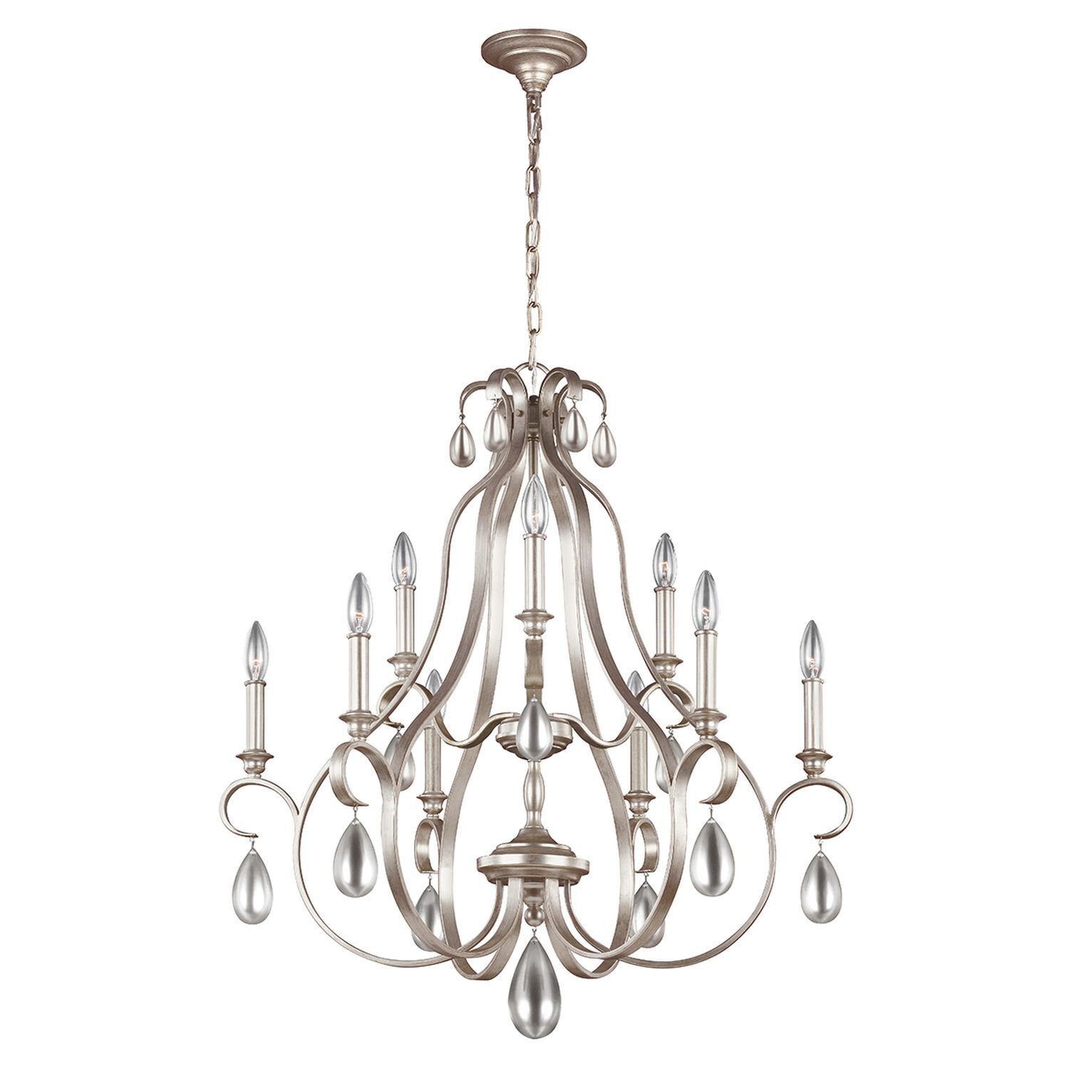 Lustre CANDELA 5 argent 9xE14 Lampe design