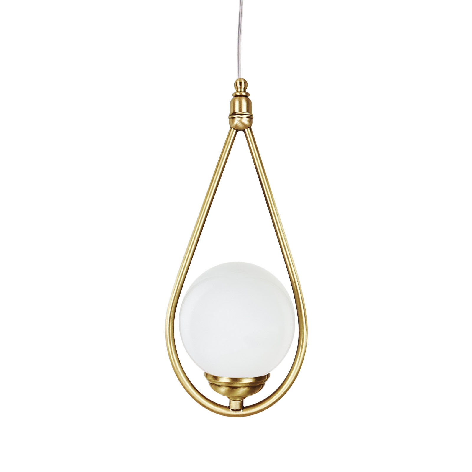 Lampe à suspendre en bronze clair blanc E14 laiton verre Art Nouveau Zubehor