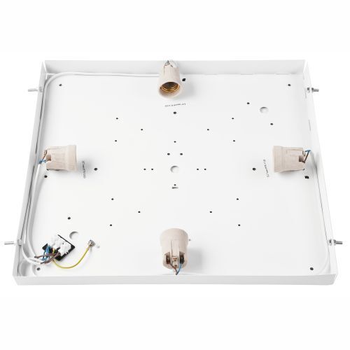 Plafonnier Blendarme verre bois pin E27 L:48 cm
