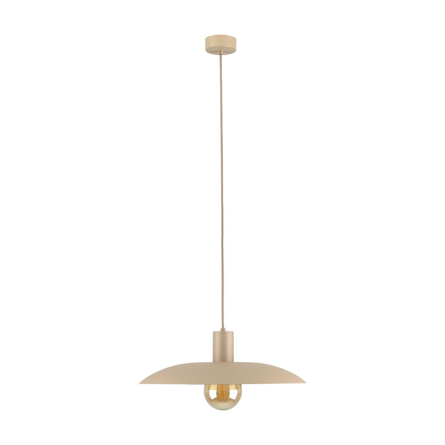 Lampe à suspendre ronde métal gris sable Ø41 cm E27 Loft