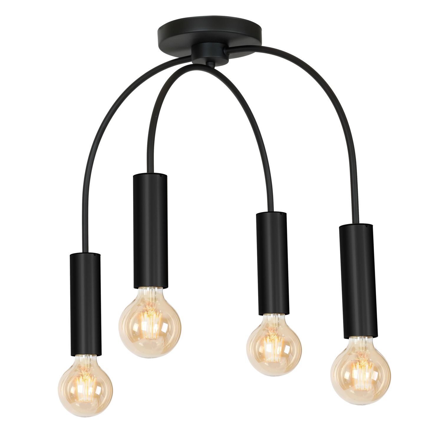 Plafonnier Métal Noir Moderne AILSA