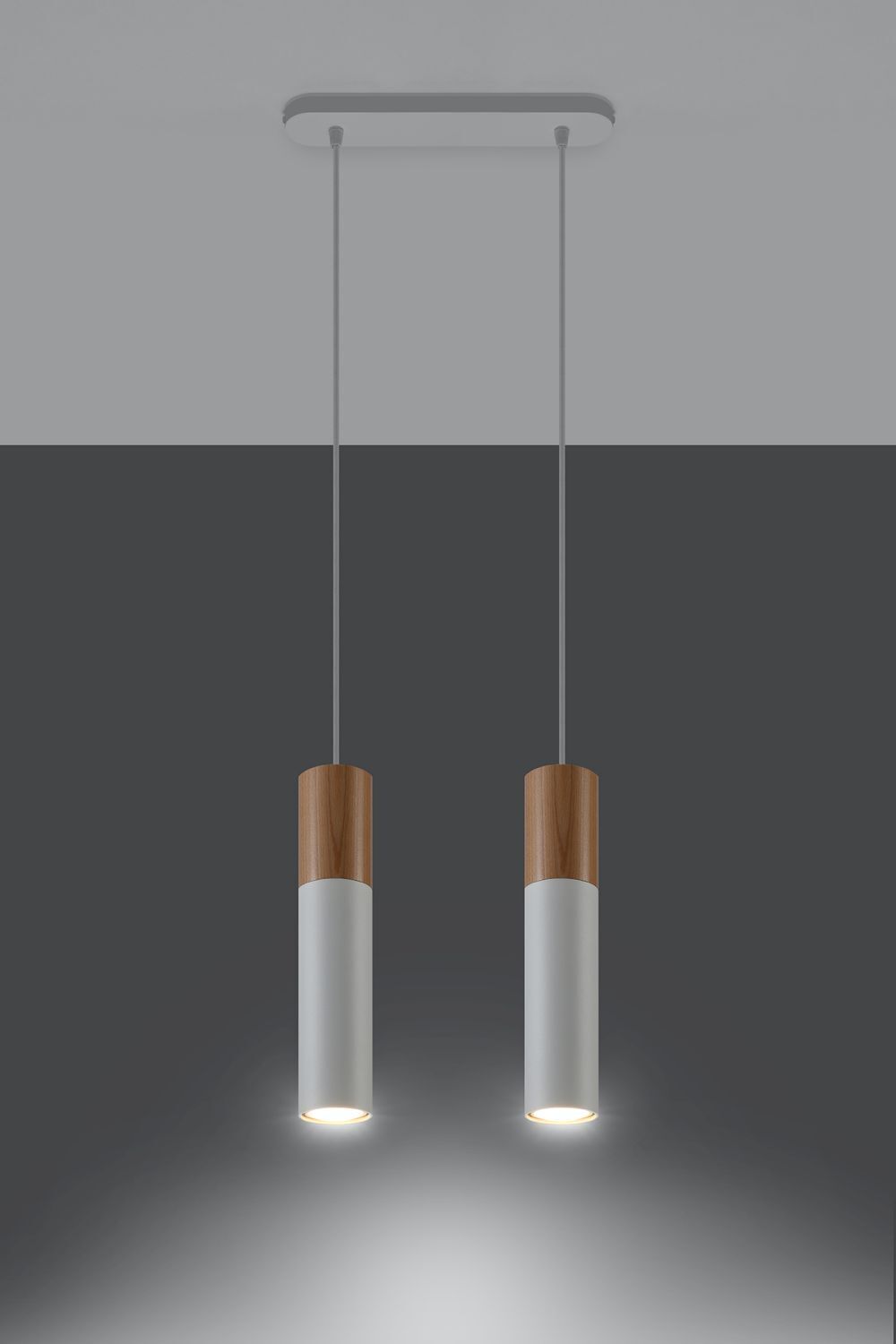 Lampe à suspendre cosy WAYNELLE Blanc Bois Scandinave
