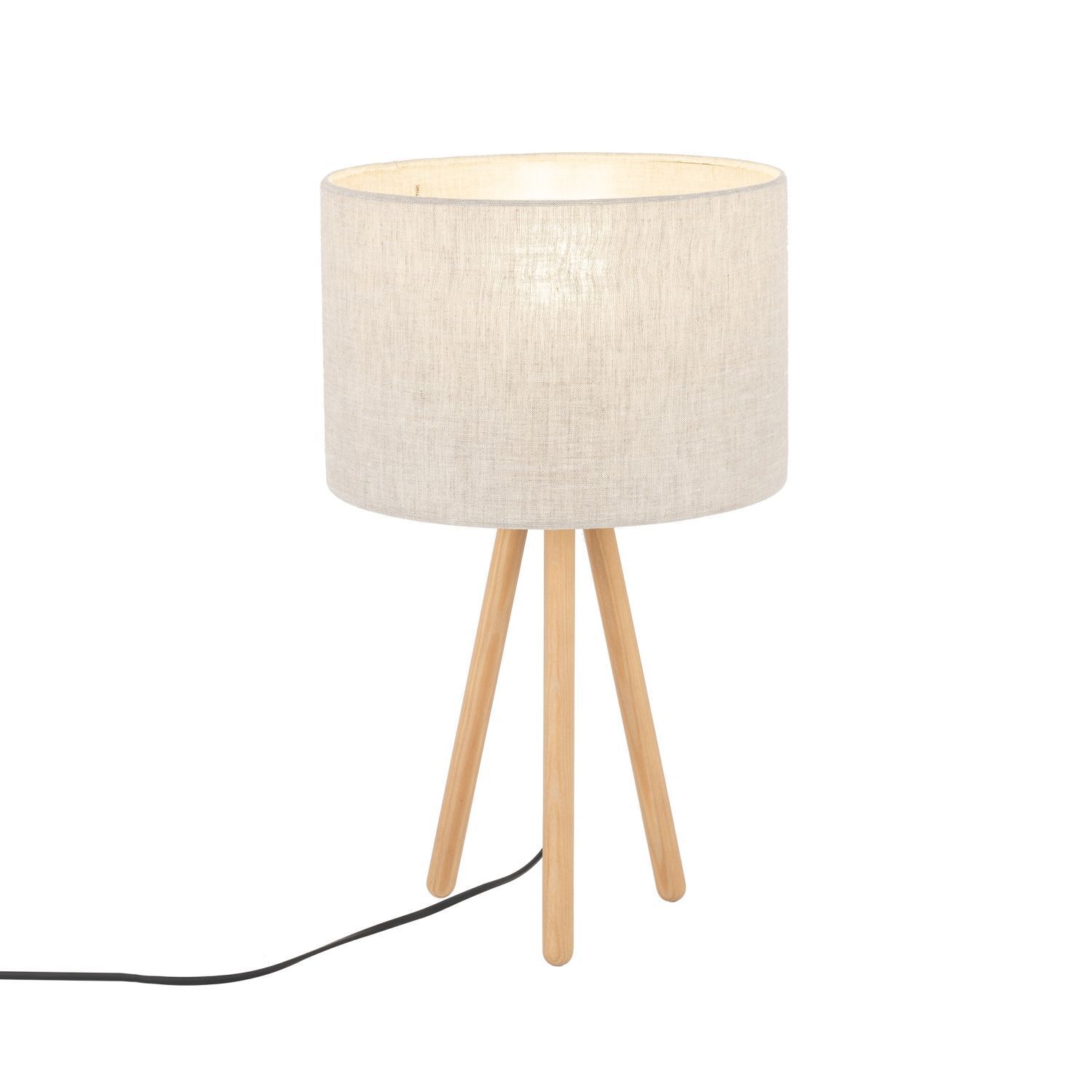 tischleuchte-tischlampe-kiko-1-flammig-holz-hell-natur-skandinavisch-426-1 Tischlampe, Stehlampe, Holzbeine, Leinenschirm, Kabel