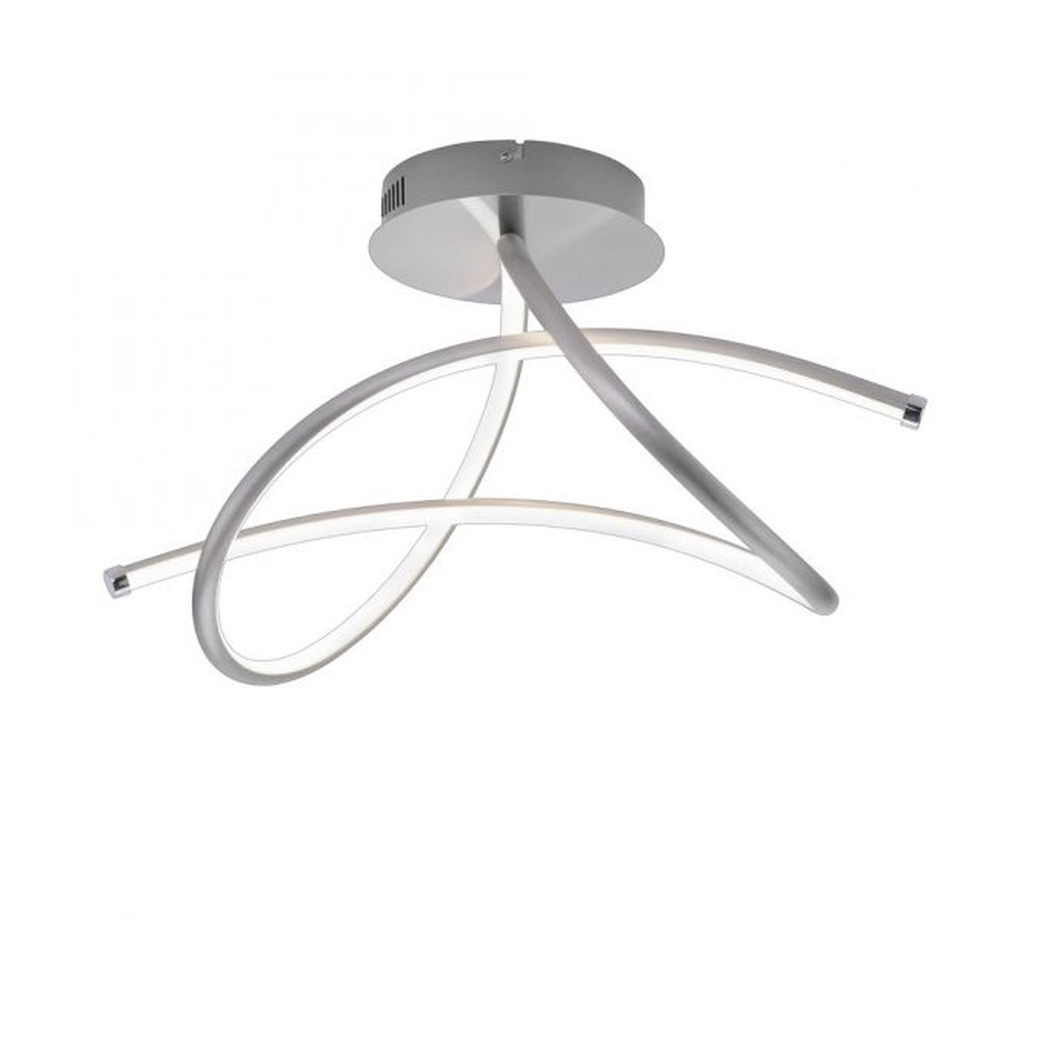 Geschwungene LED Deckenlampe in Stahl 3000 K warmweiß Geschwungene LED Deckenlampe in Stahl 3000 K warmweiß