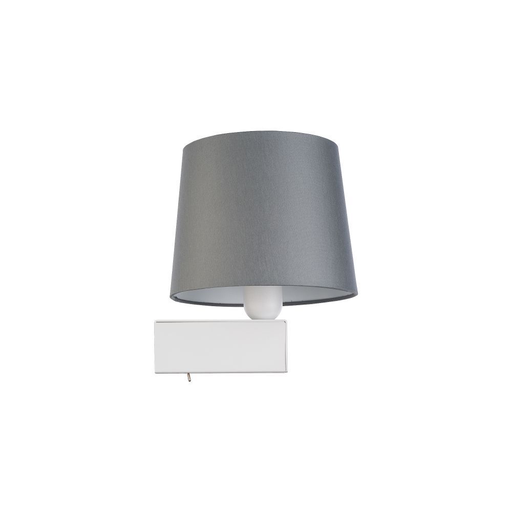 Applique murale décorative avec interrupteur Blanc Gris E27 Lampe, Lampenschirm