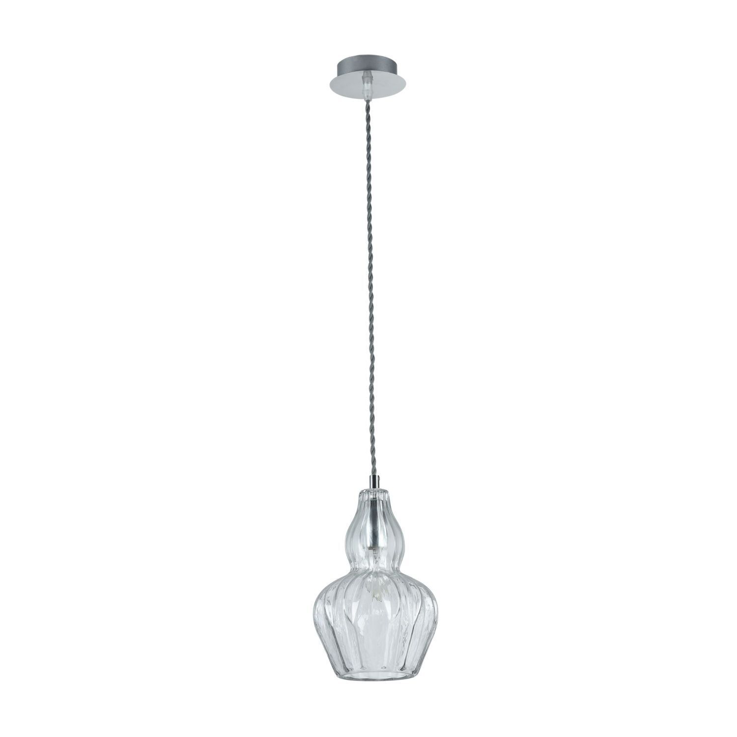 Suspension métal verre E14 Ø 16 cm H : max. 143 cm