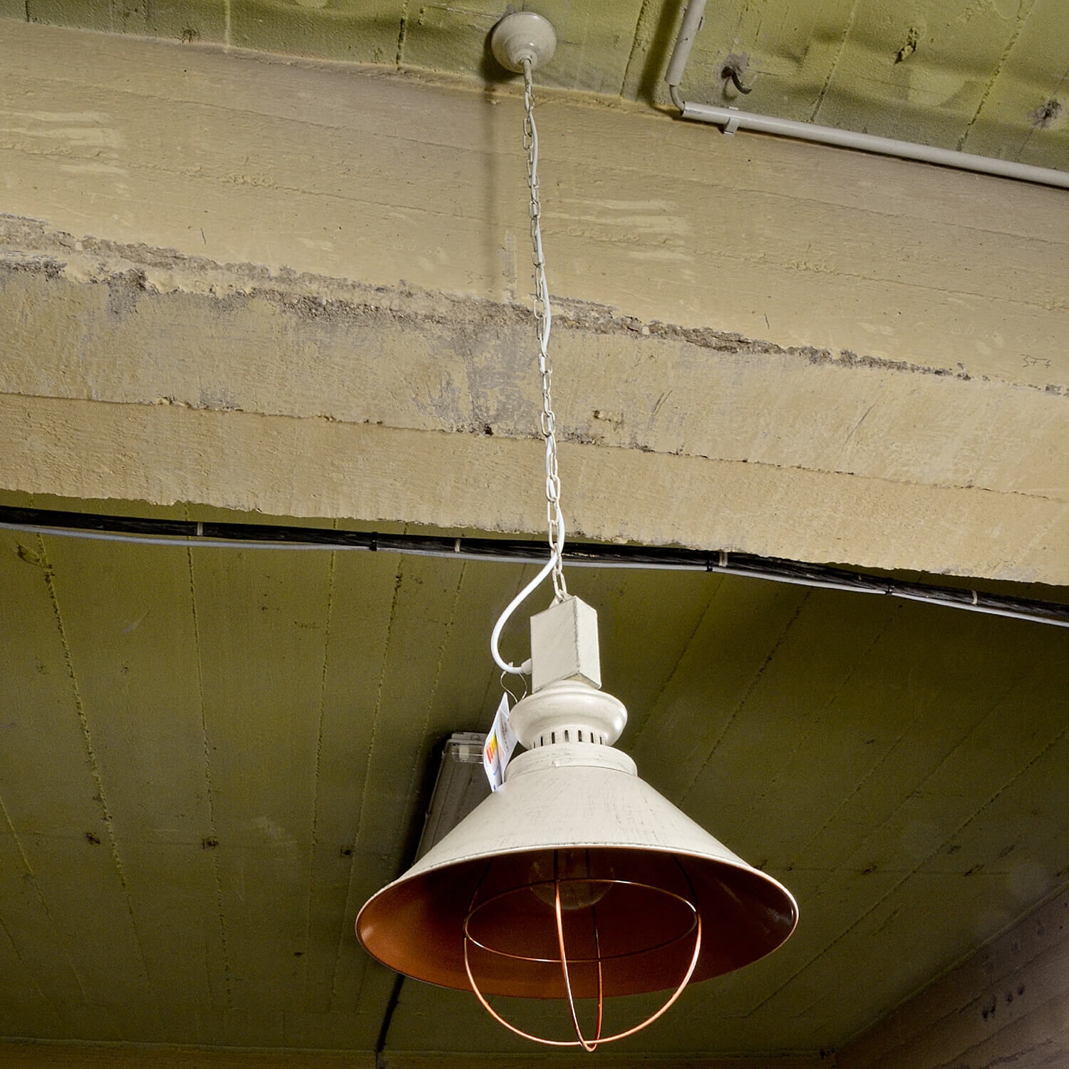 Loft Lampe à suspendre blanc/cuivre