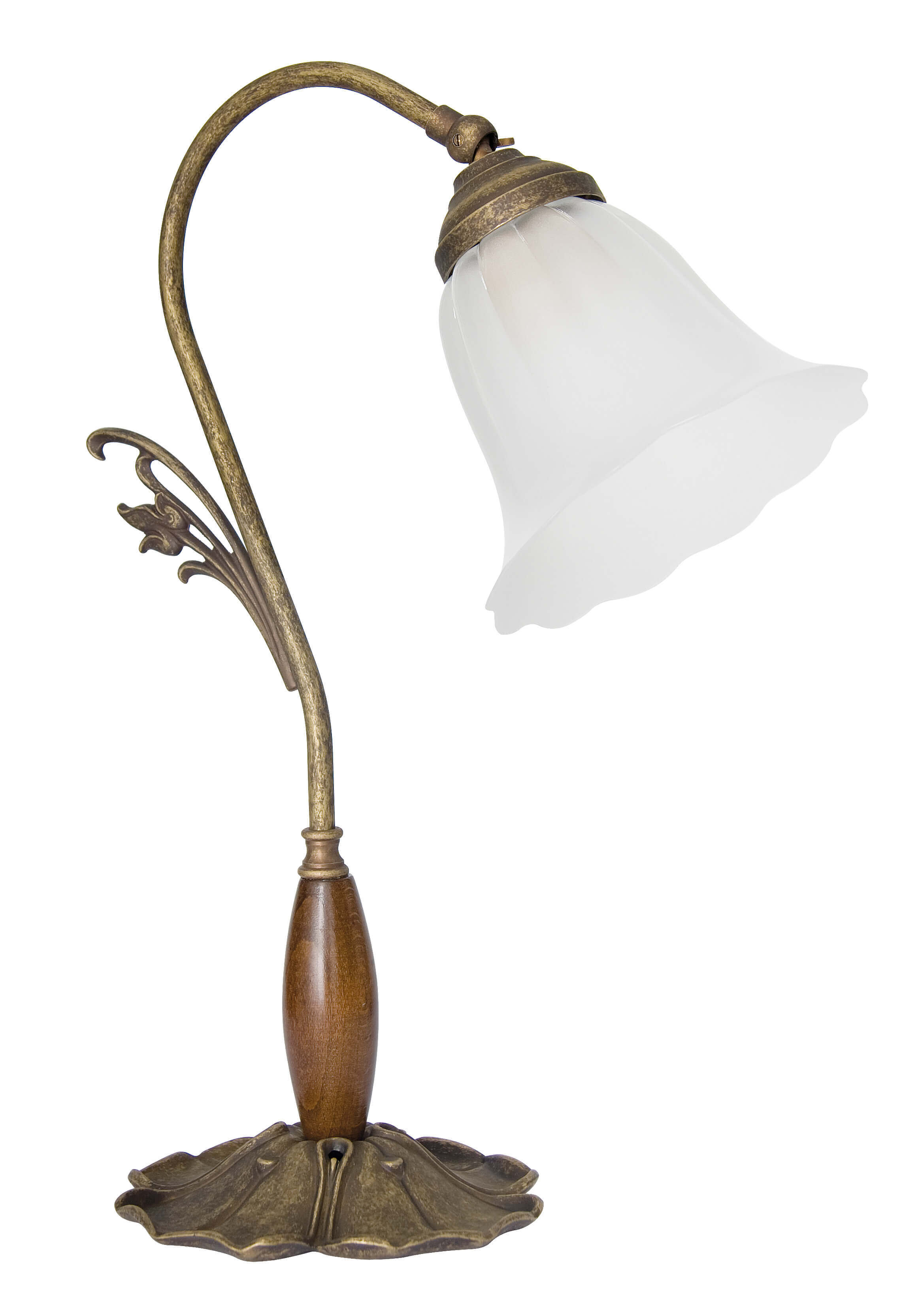 Lampe de chevet florale blanche