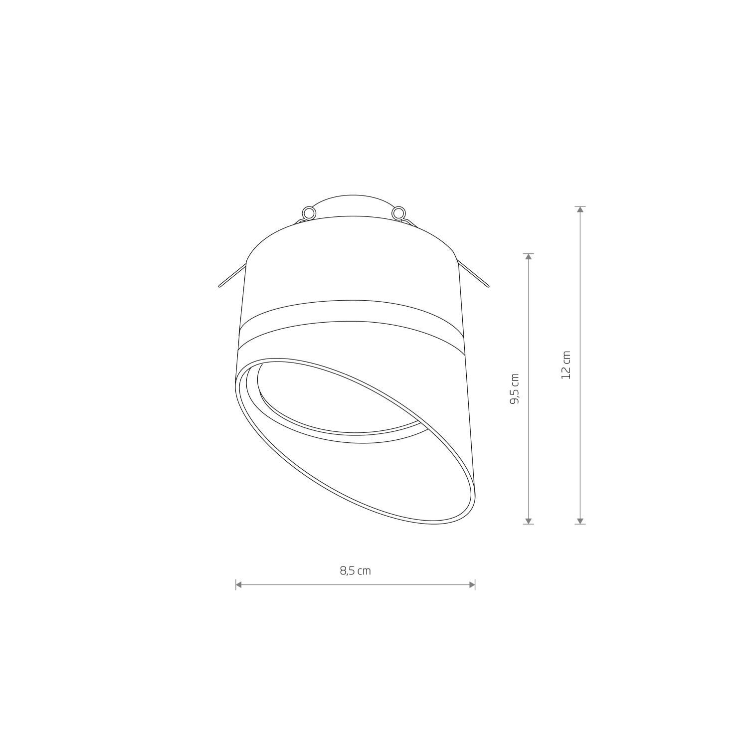 Plafonnier encastré Ø 8,5 cm H : 12 cm GX53 Blanc