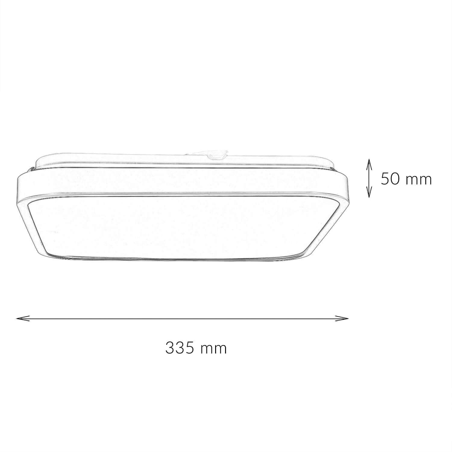 Plafonnier LED Noir Moderne IP44 3000K faible éblouissement