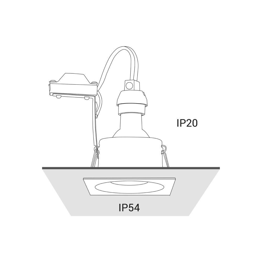 Spot encastré blanc aluminium L:8,5cm GU10 Intemporel
