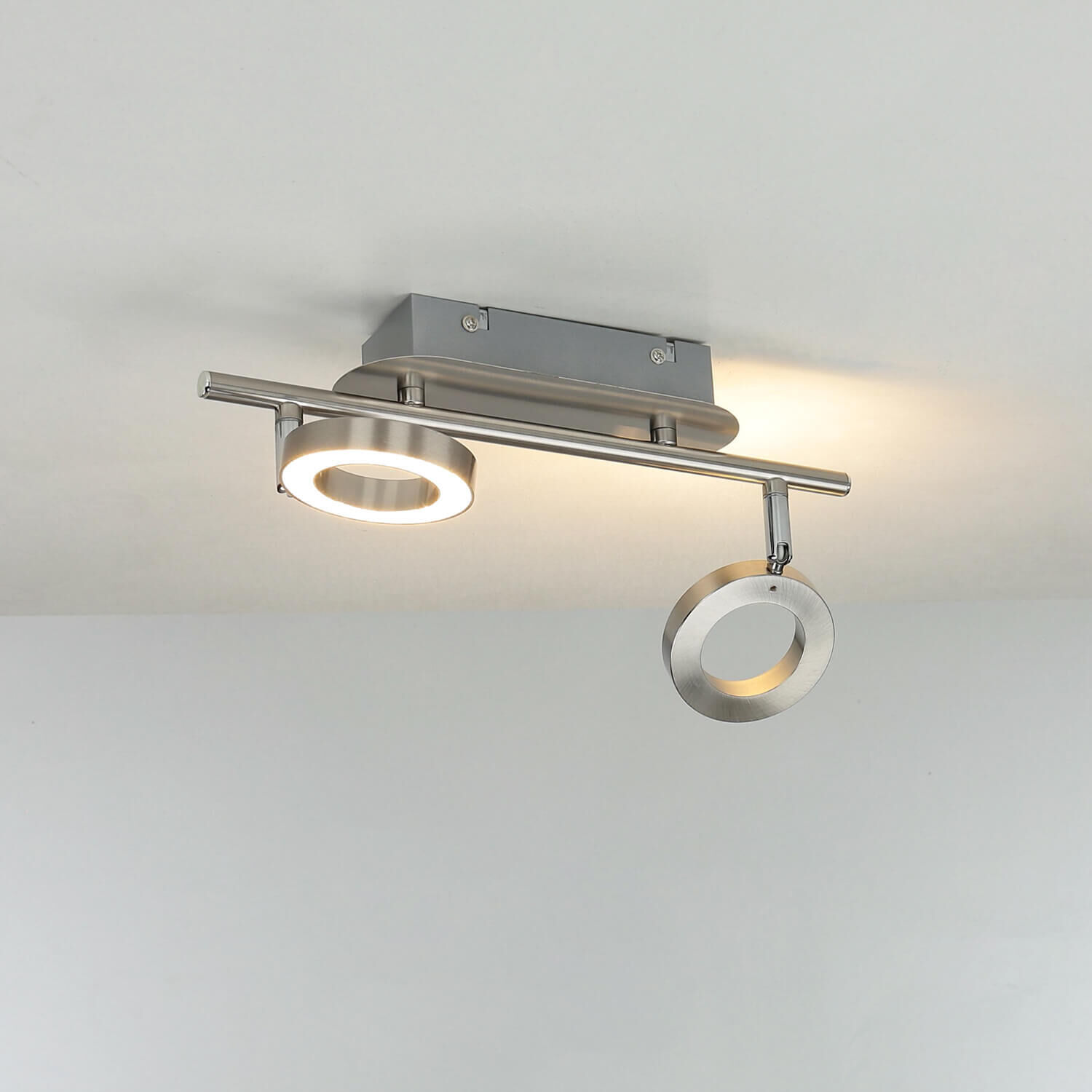 Spot de plafond LED allongé 34 cm 2 flammes salon