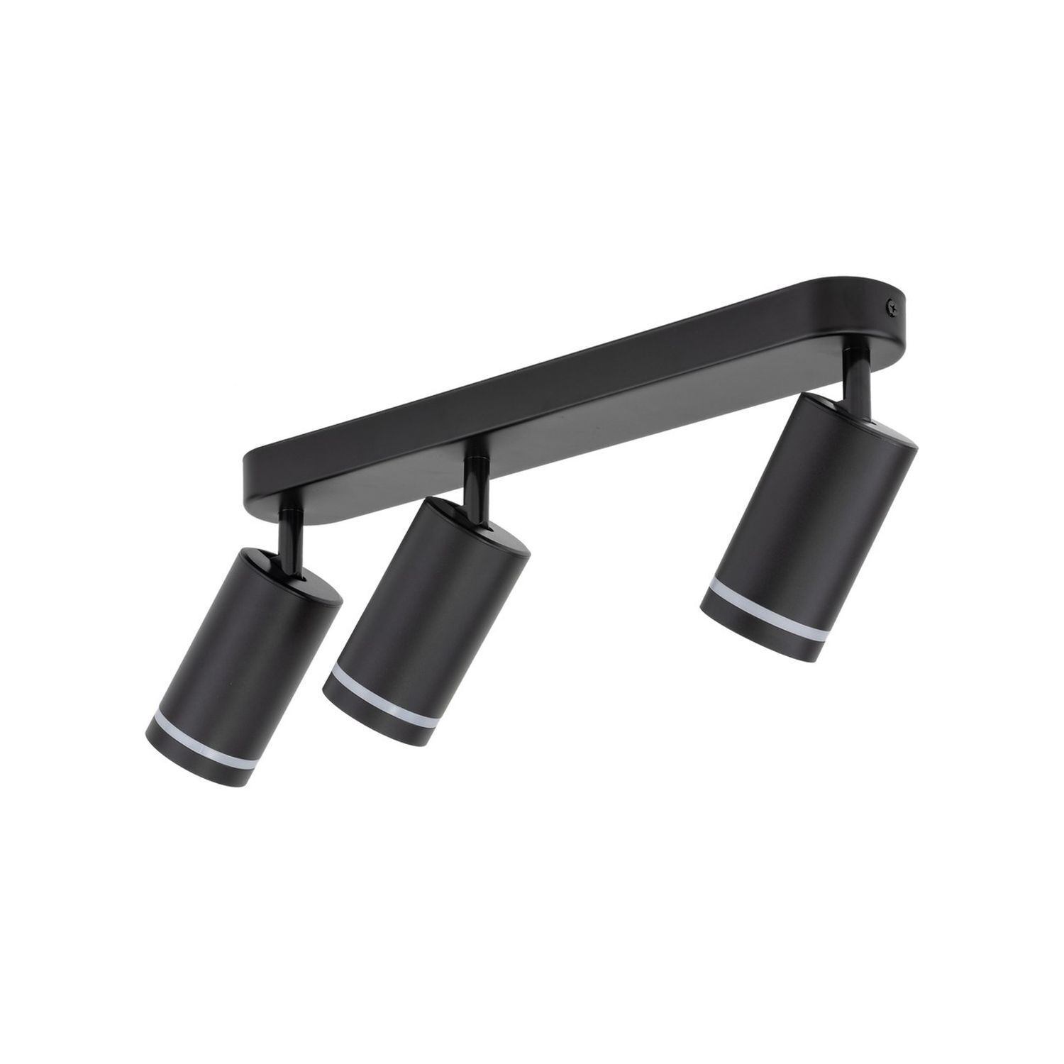 Projecteur de plafond 3 flammes noir 55 cm long métal GU10