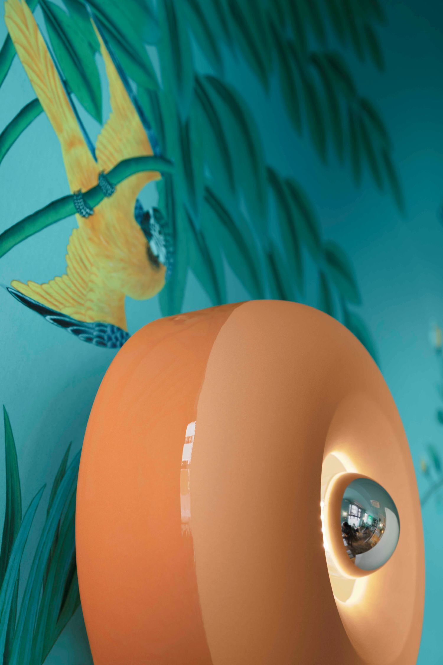 Plafonnier céramique Ø 27 cm Orange E27 rond Retro Plafonnier céramique Ø 27 cm Orange E27 rond Retro