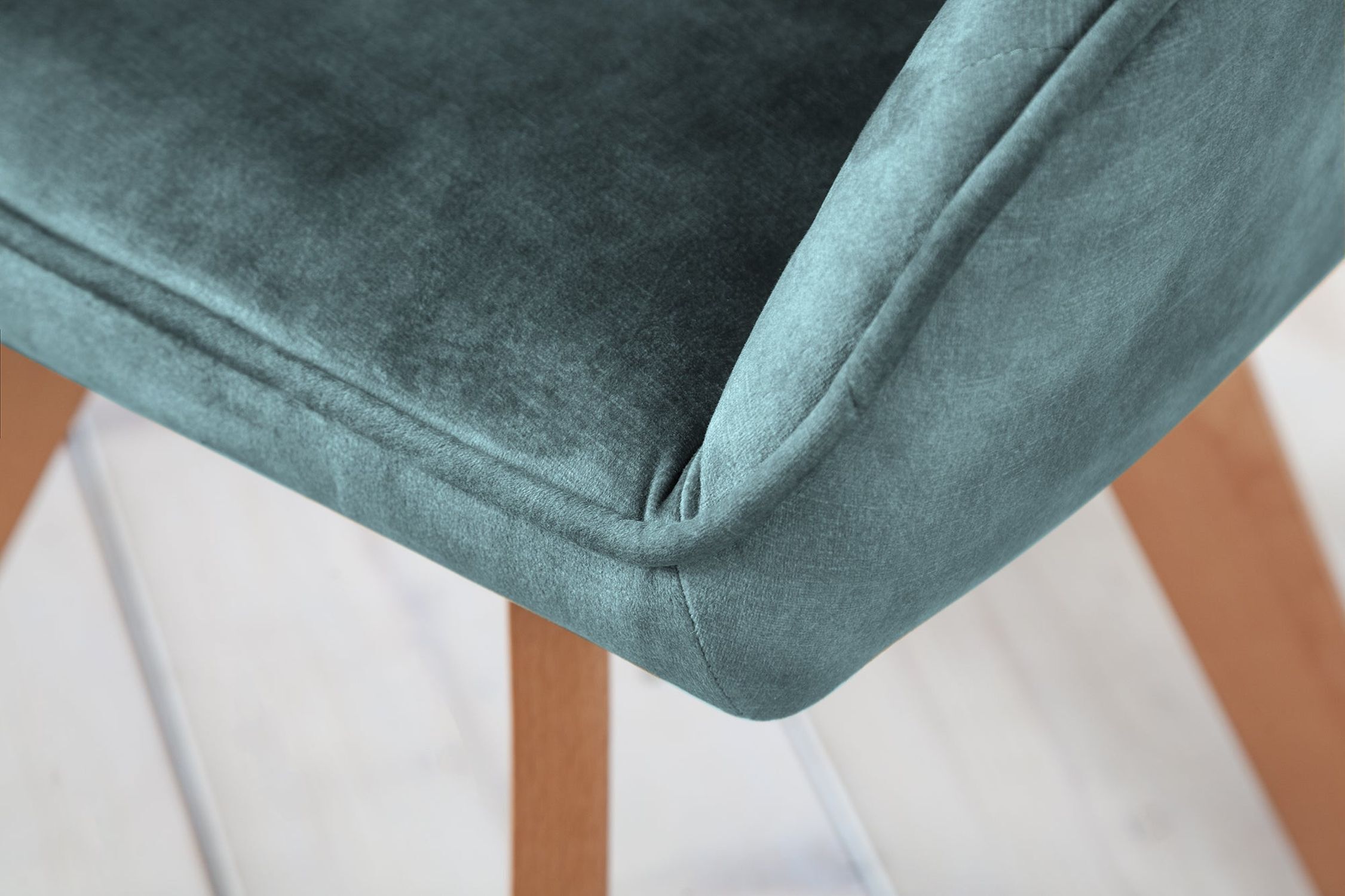 Chaise de bureau pivotante velours bois pétrole nature design rétro Kissen, Dekoration für Zuhause, Mobiliar, Jeans, Kopfkissen