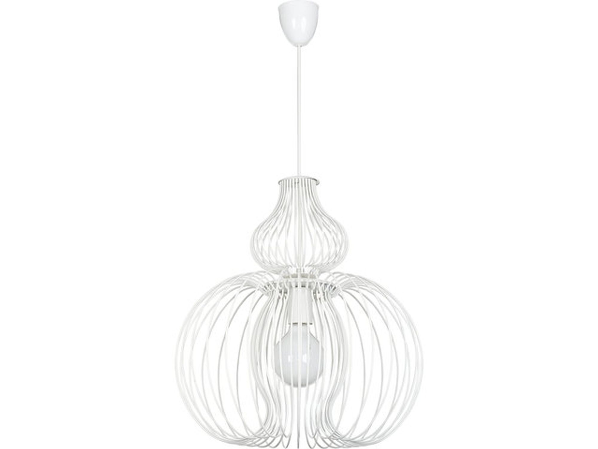 Suspension Blanc Métal Ø 44 cm E27 Leuchter, Lampe