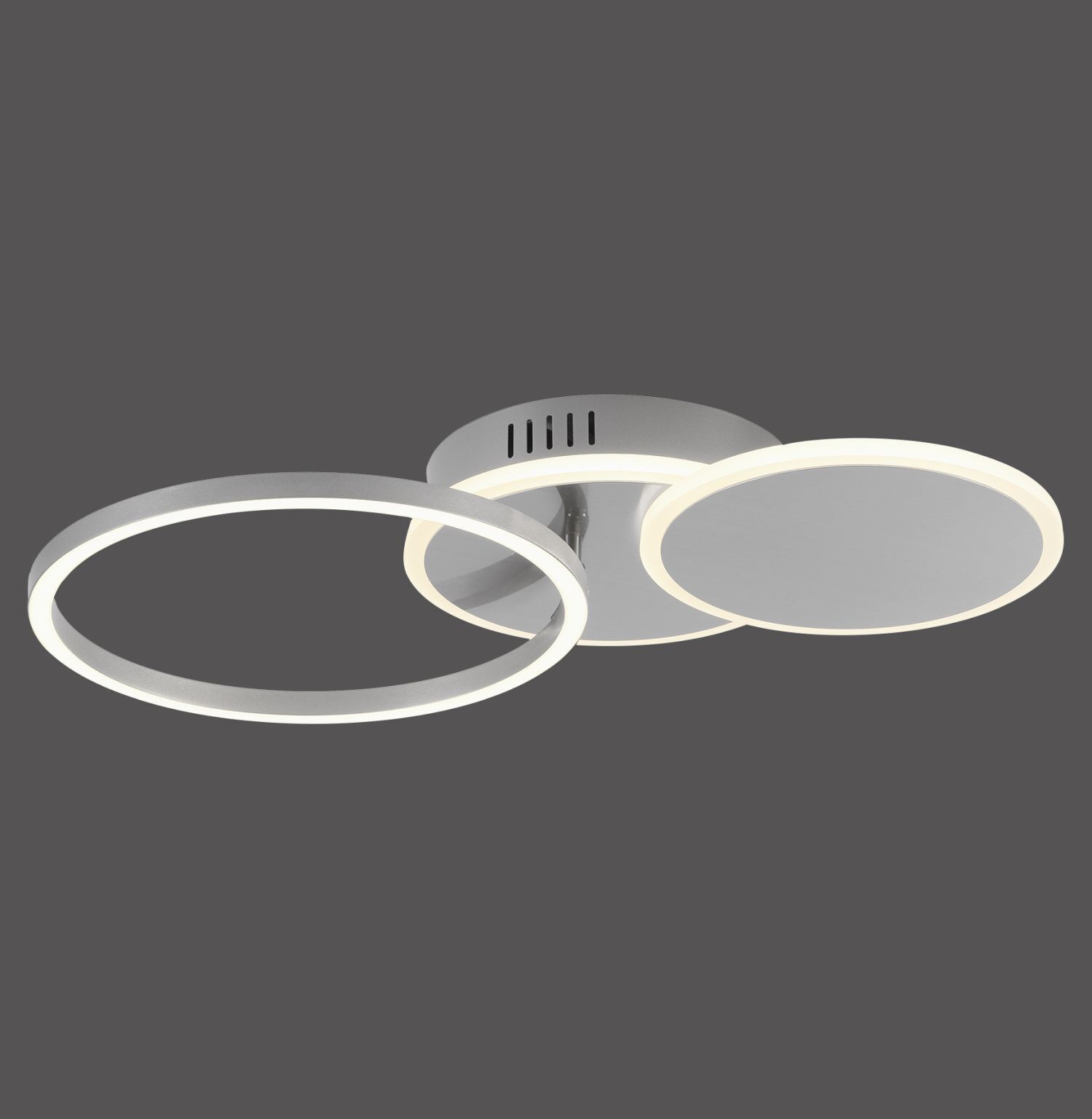 Lampe de plafonnier LED en acier métal blanc chaud 26 W mobile