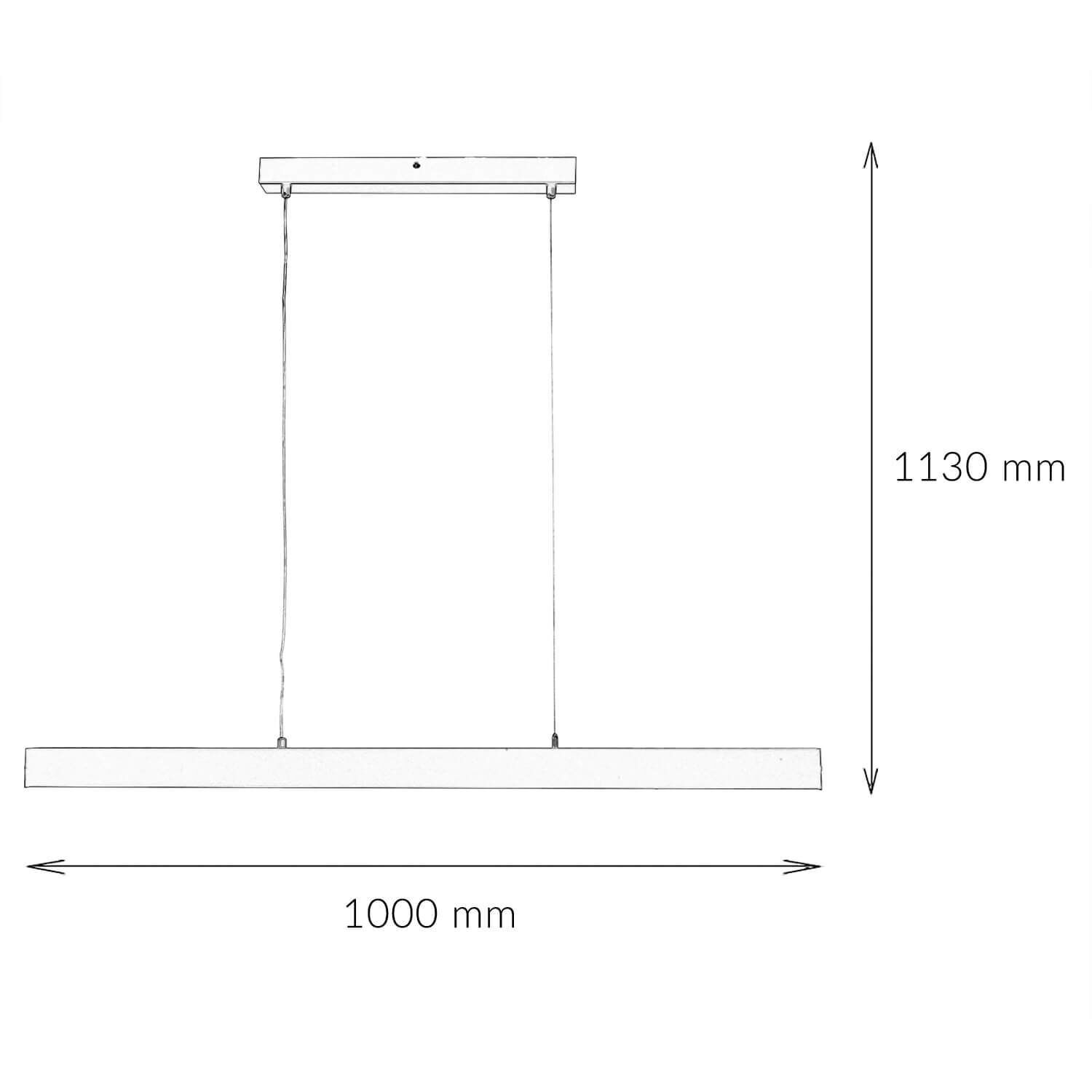 Suspension LED métal dimmable L : 100 cm noir Moderne Diagramm, Handlung, Elektronik, Bildschirm