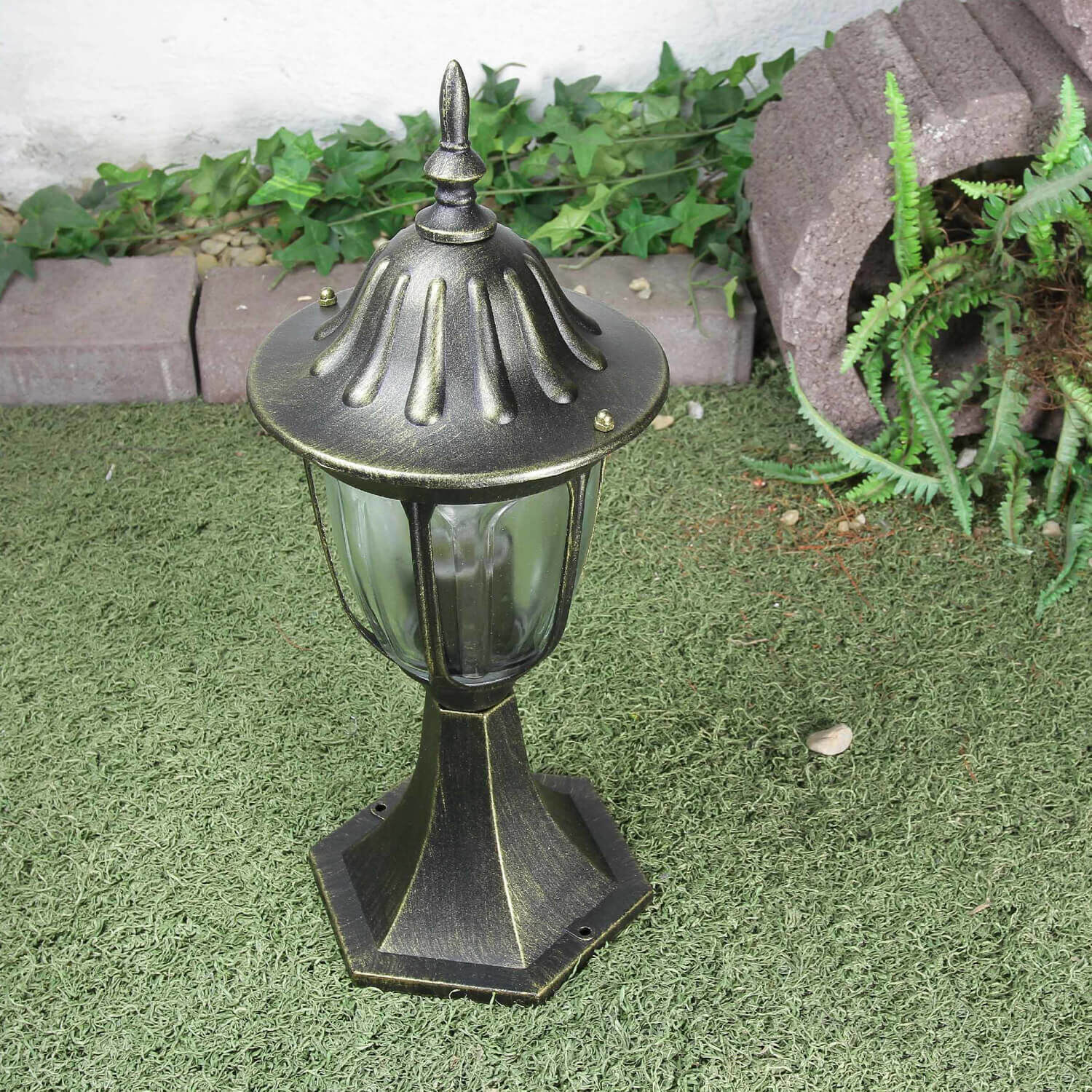 Lampe de socle rustique MILANO or antique 40cm de haut Krug, Töpferei, Lampe