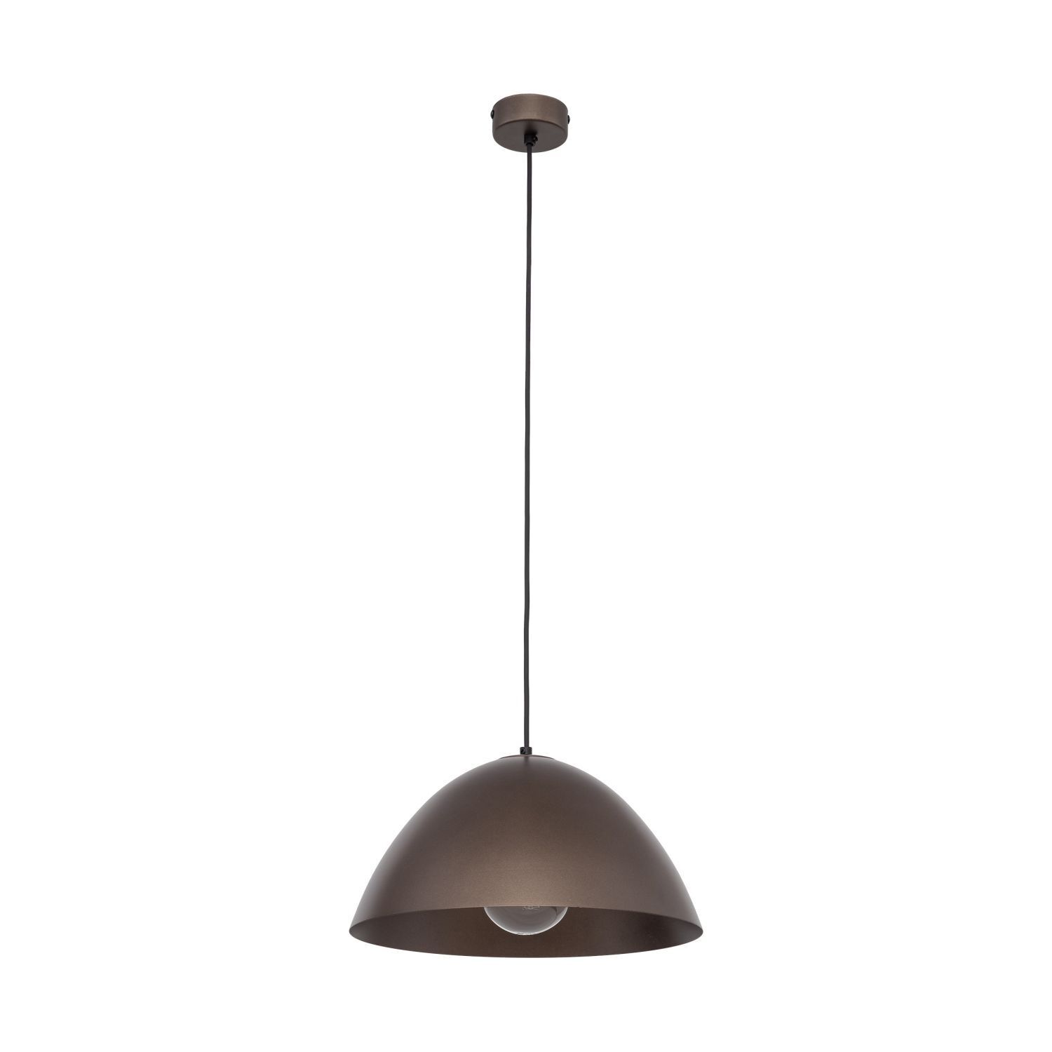 Suspension Métal Marron Ø 34 cm rond H : max. 165 cm E27 Lampe, Deckenleuchte, Kronleuchter