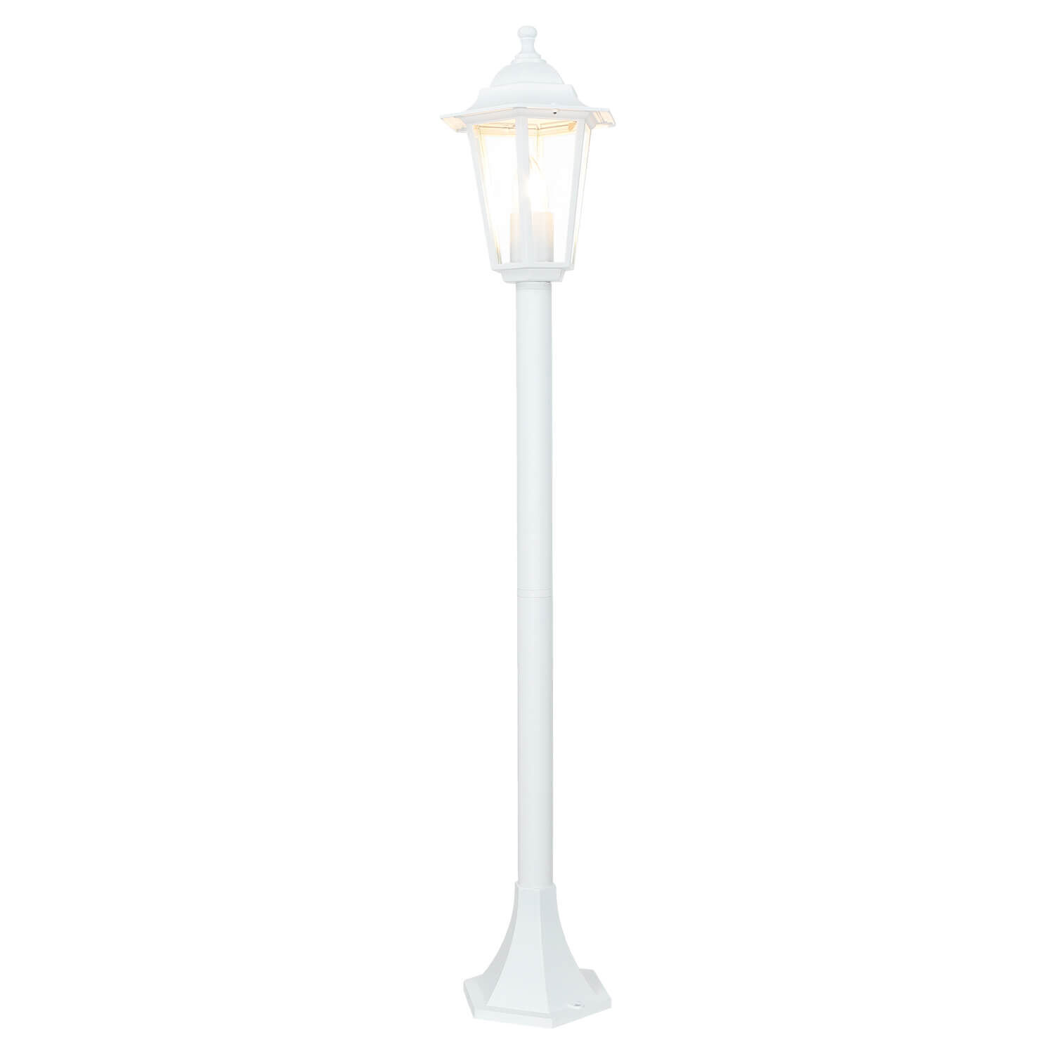Lampadaire de jardin Blanc H:1,05m E37 Lanterne PARIS Laternenpfahl, Lampe