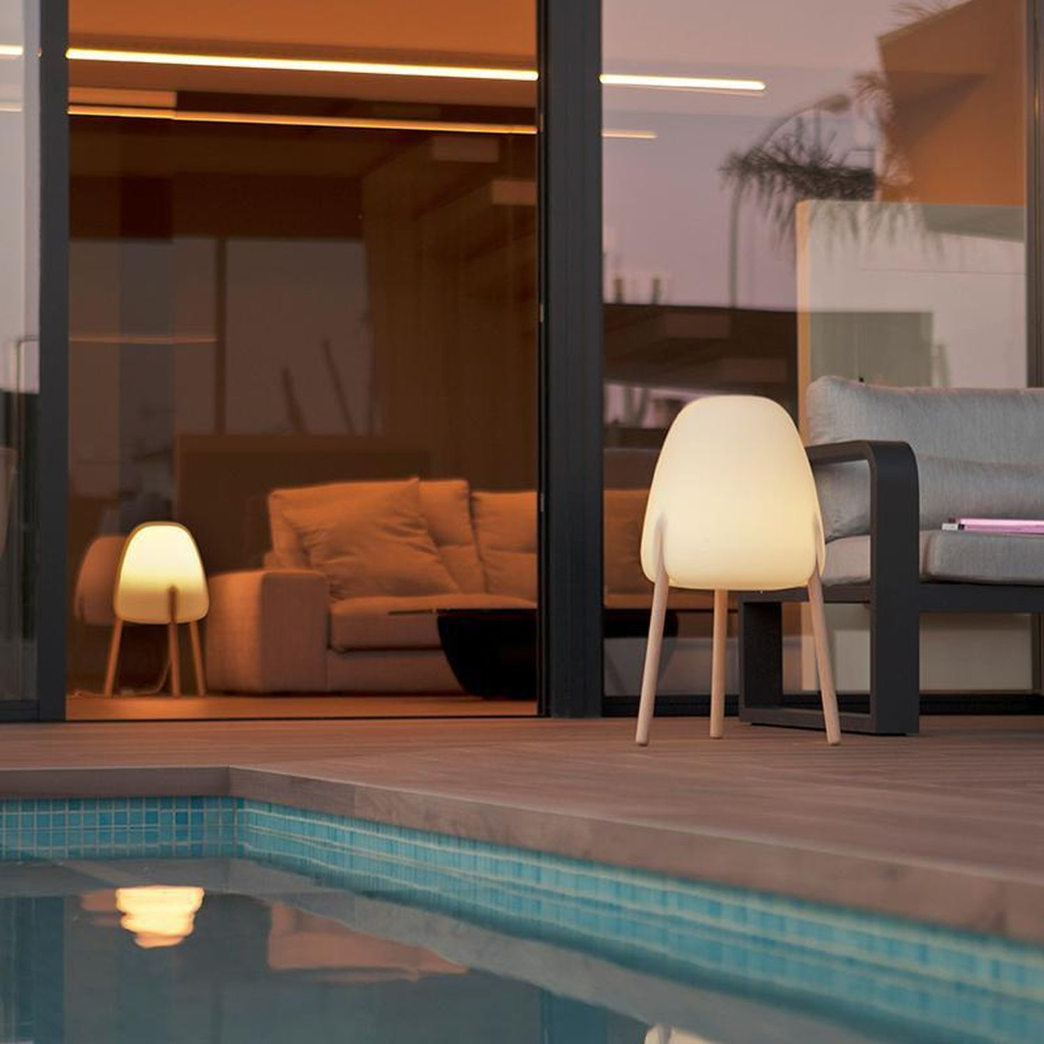 Lampe de table LED IP65 70 cm Changement de couleur 3000-6500 K Dimmer Lampe, Couch, Mobiliar