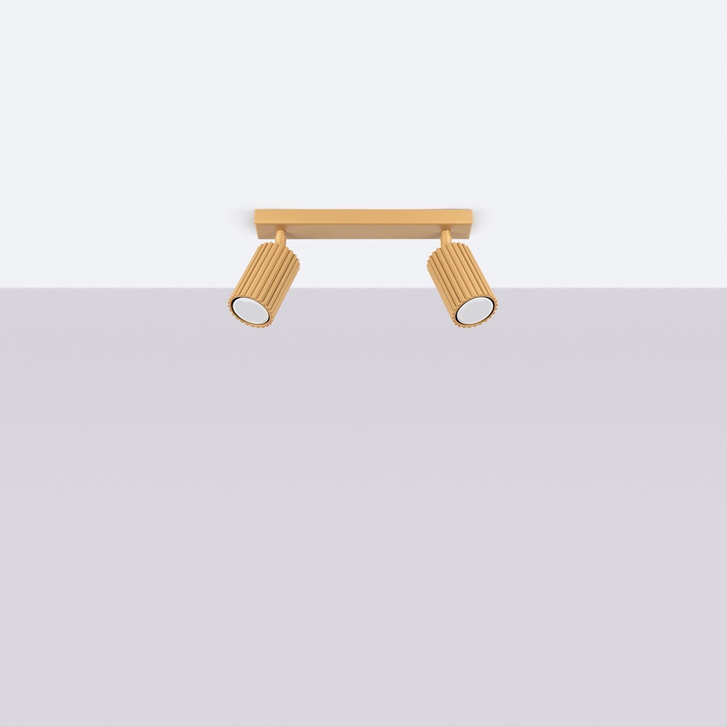 Spot de plafond doré à 2 flammes GU10 L : 30 cm orientable