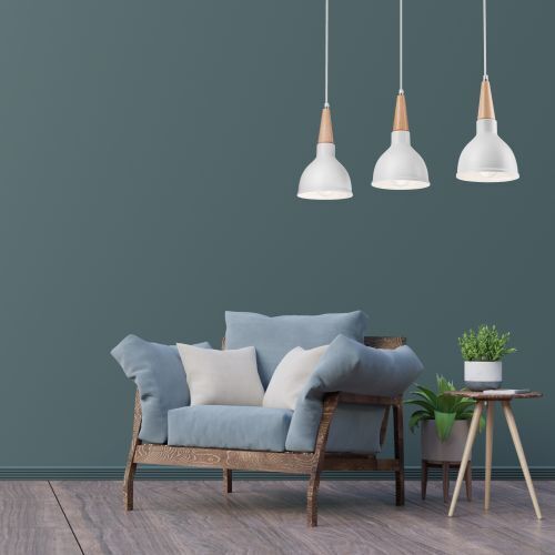 Suspension blanche 3-flmg Scandinave Salle à manger