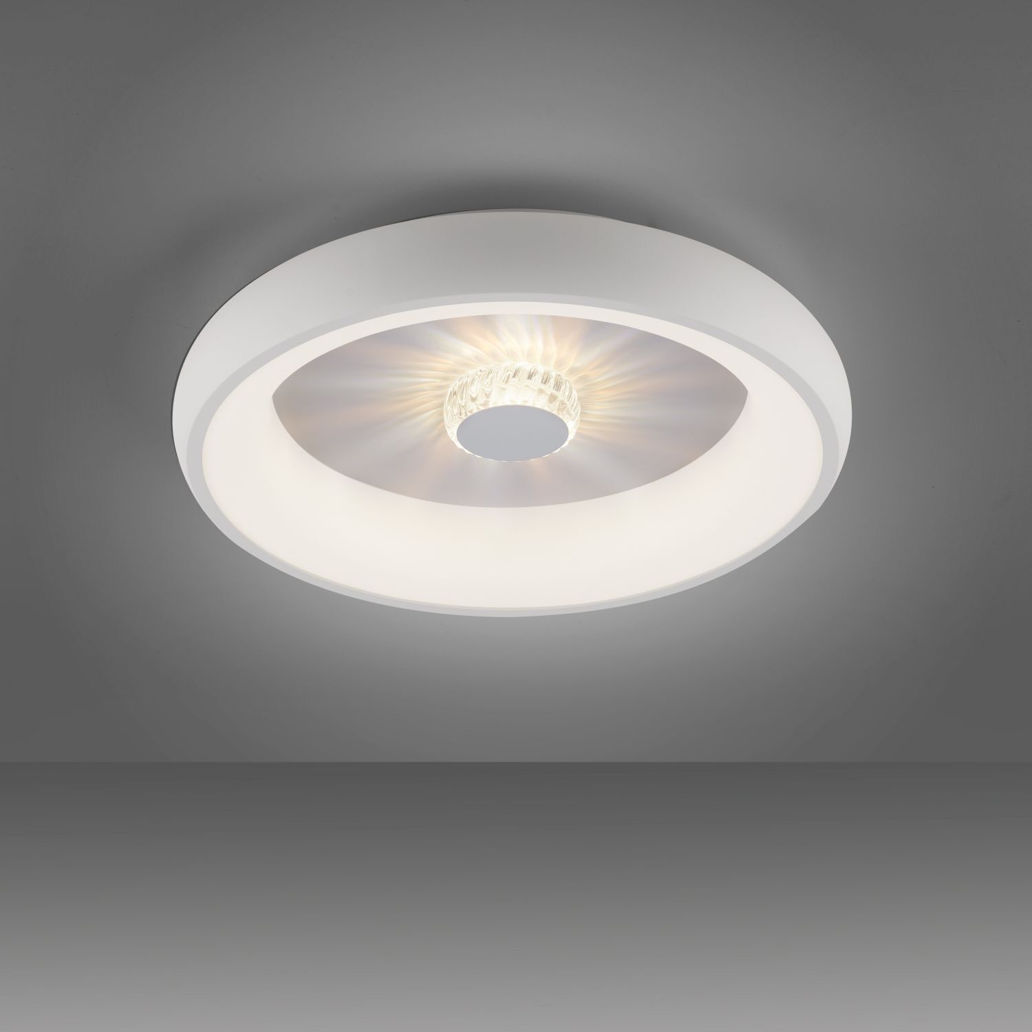 Lampe de plafonnier LED à intensité variable Télécommande effet cristal Deckenleuchte, Leuchte