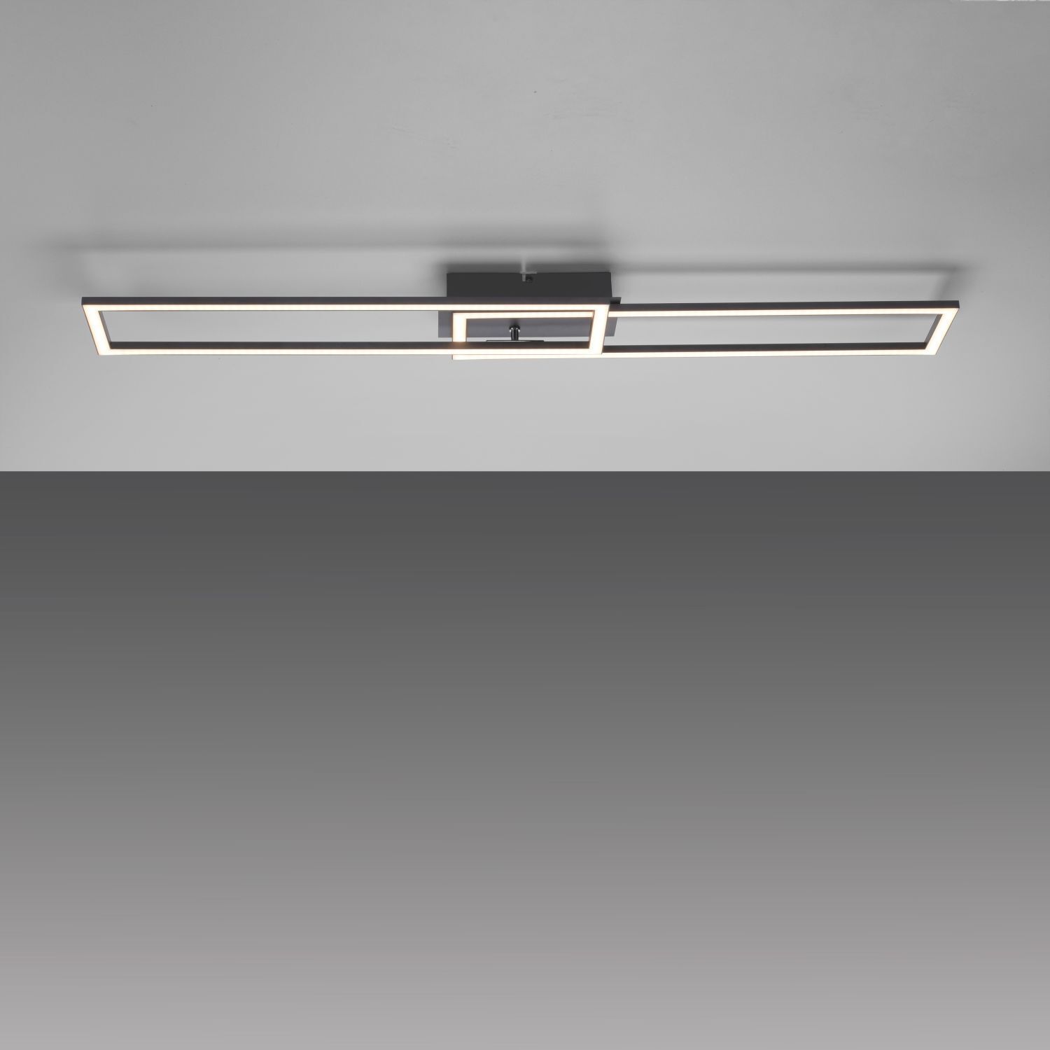 Plafonnier LED à intensité variable Noir 3000 K 36 W L:102 cm