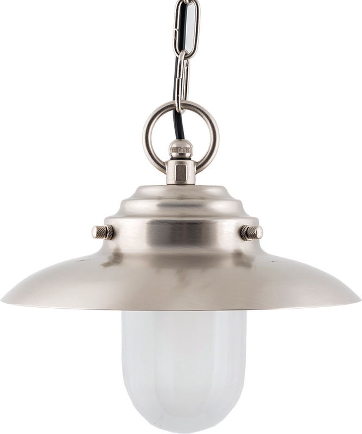 Lampe à suspendre d'extérieur Nickel Maritim IP54 laiton véritable