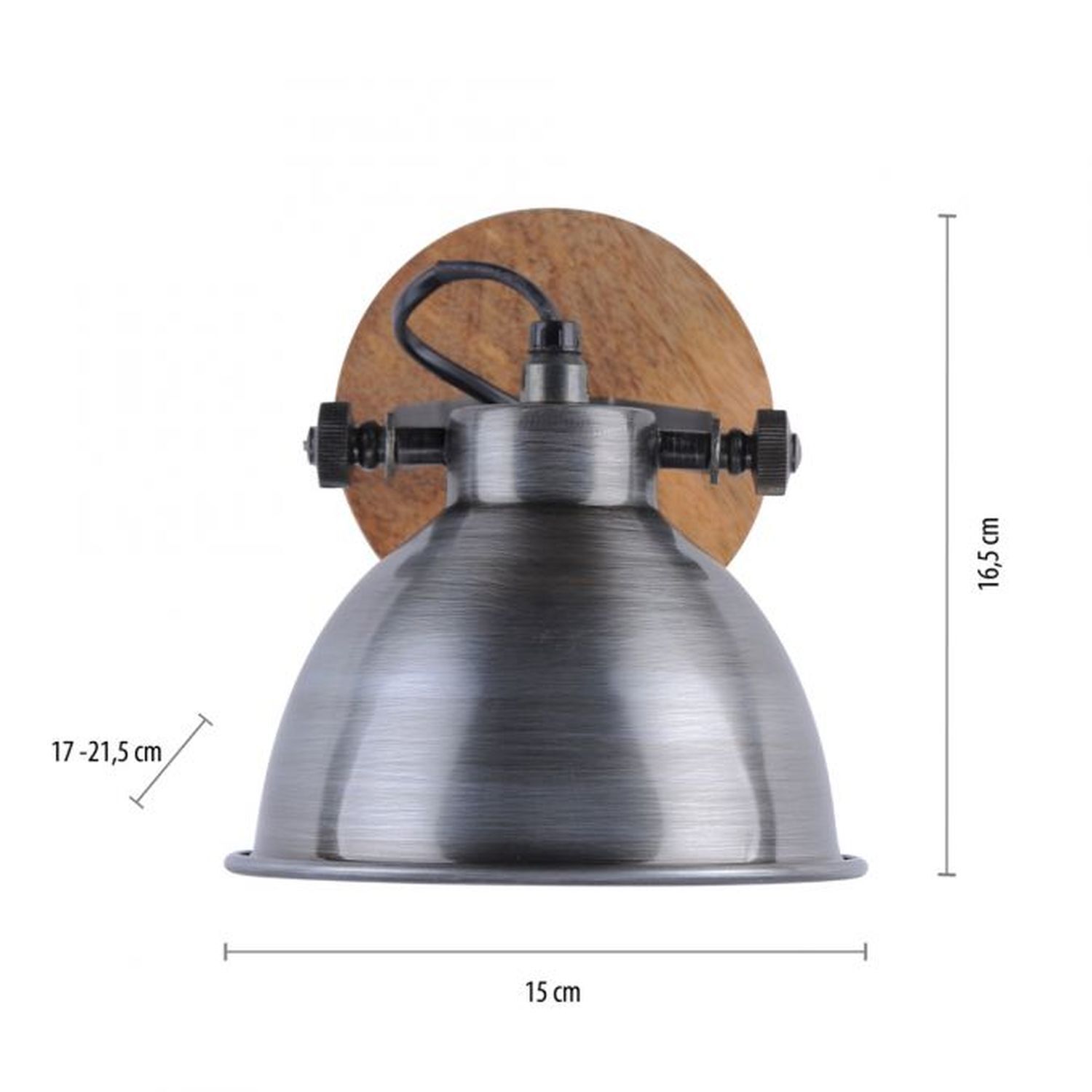 Spot mobile de plafond bois métal E14 Industrial Beleuchtung, Munition, Granate, Waffe