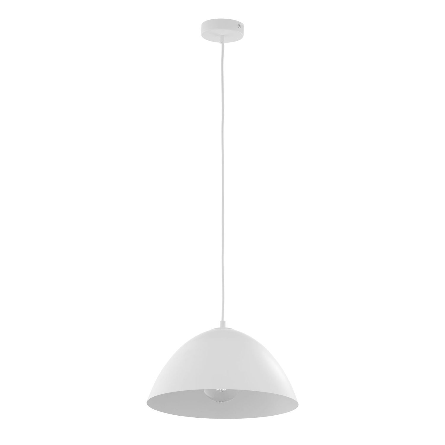 Suspension Blanc Métal Ø 33,5 cm Moderne et simple