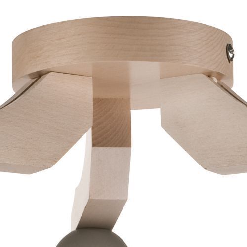 Deckenleuchte in Buche Weiß Holz Wohnzimmer Sperrholz, Holz, Lampe, Mobiliar