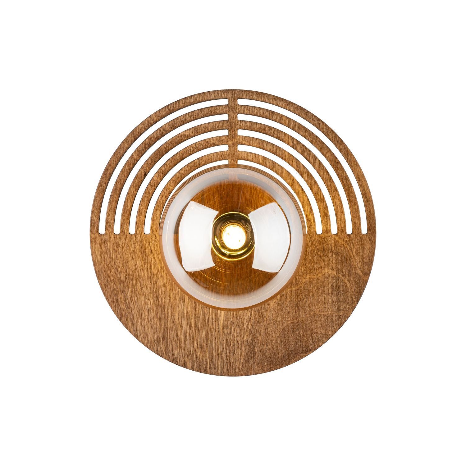 Wand-Spotlight, Holz, Rund, Deckenleuchte, LED-Birne