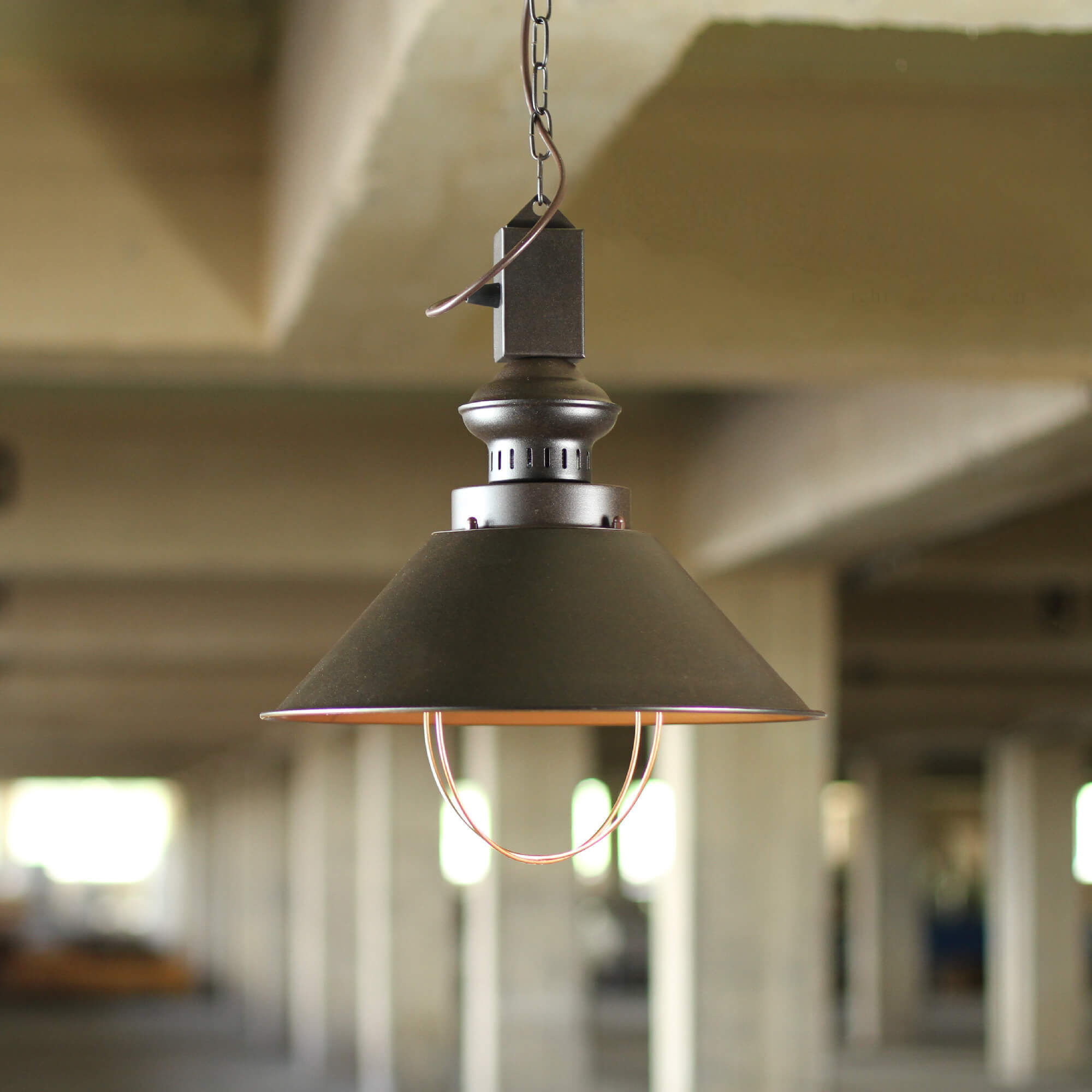 Loft Lampe à suspendre avec chaîne marron/cuivre