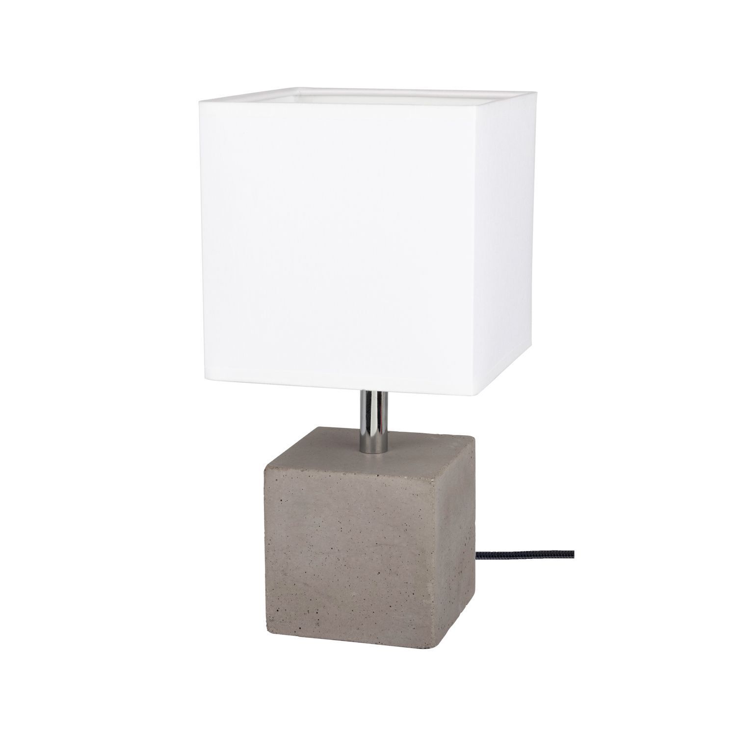 Lampe de table moderne avec interrupteur Béton Tissu E27