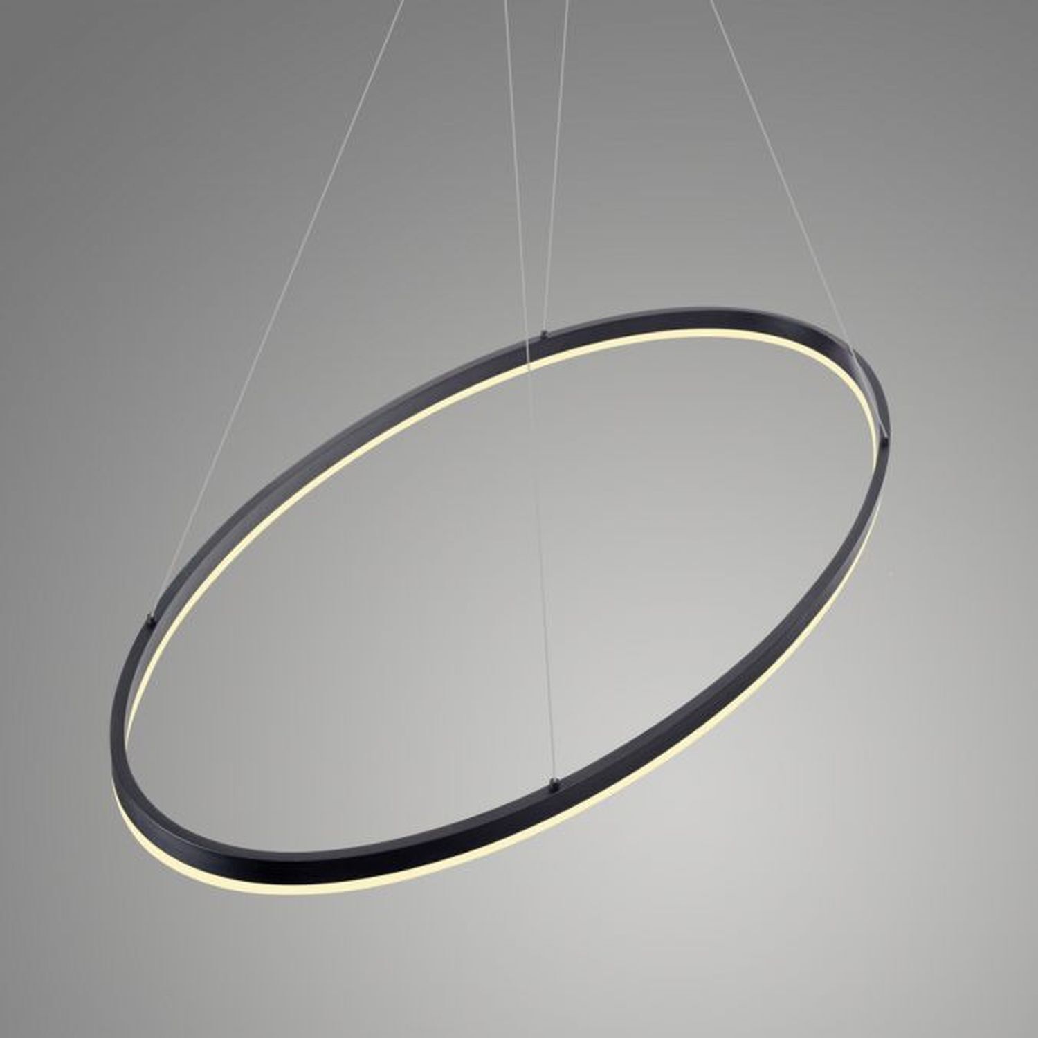 LED Pendelleuchte Anthrazit oval 3000 K 118 cm dimmbar Reifen
