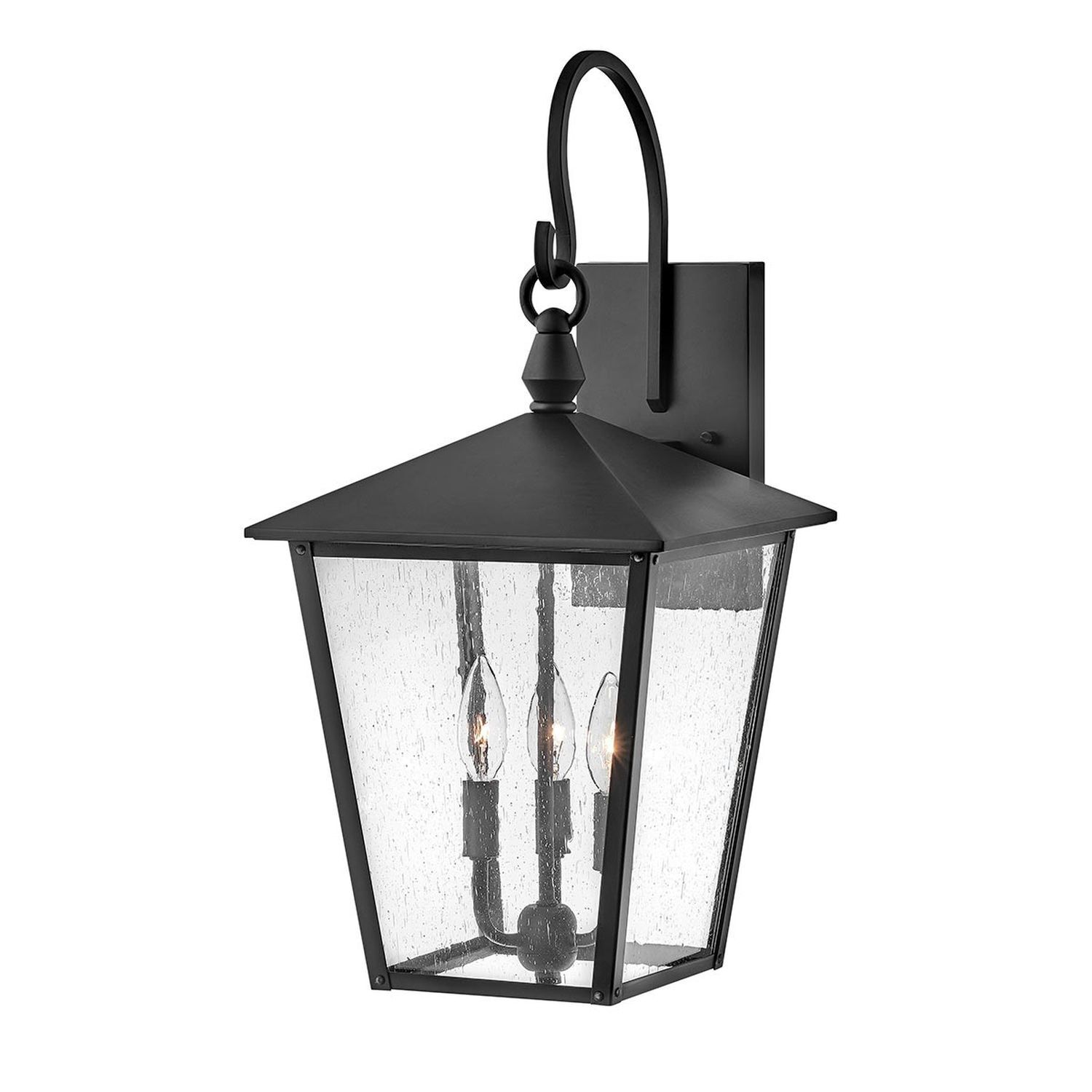 Lampe d'extérieur Mur Vintage H : 58,5 cm IP44 E14 Noir