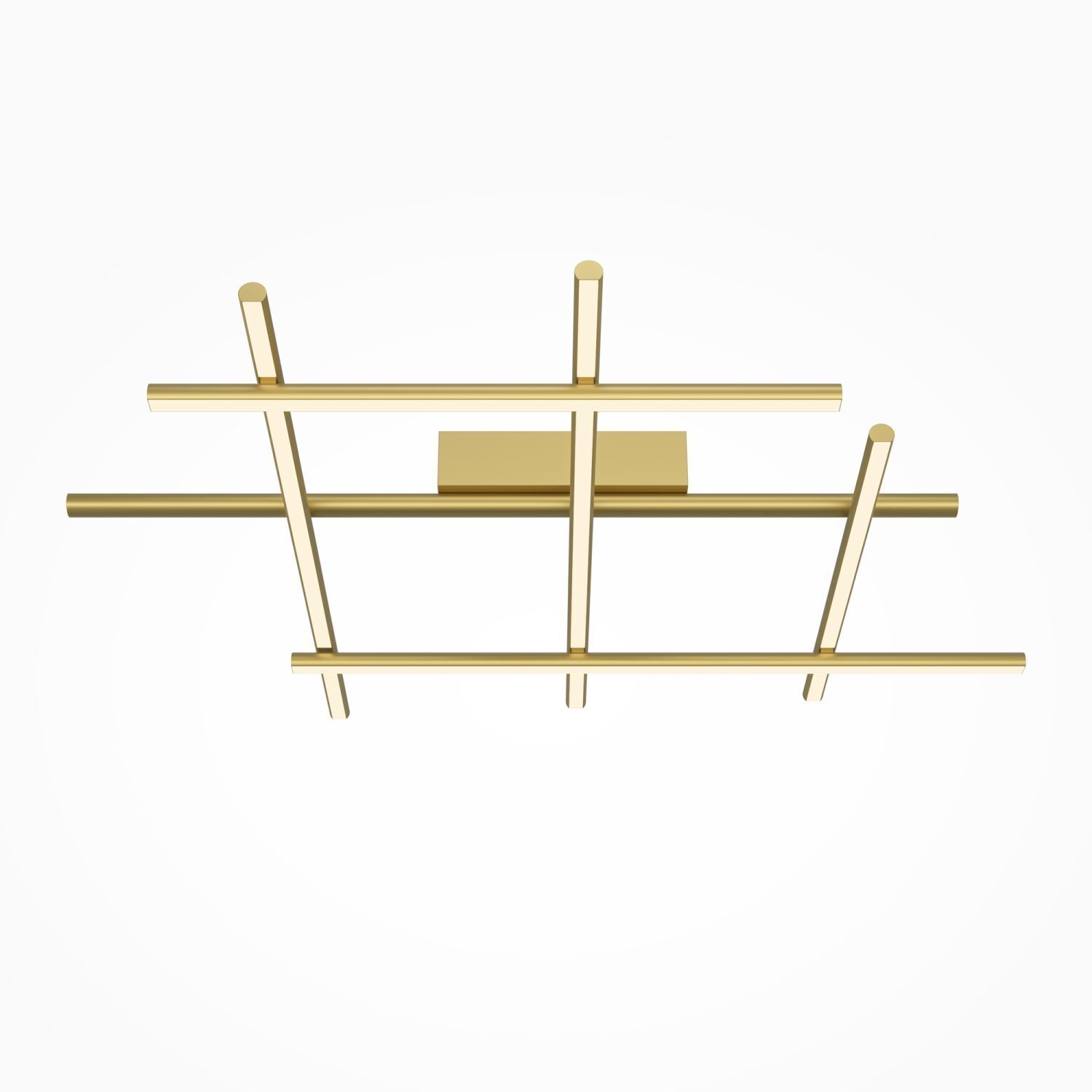 Plafonnier LED aluminium doré 3000 K blanc chaud SIRI