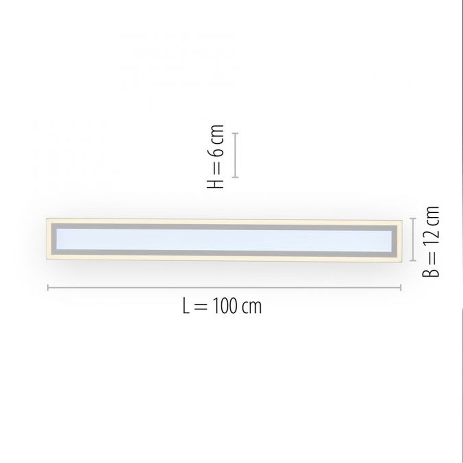 Lampe de plafonnier LED Télécommande dimmable 2000 lm L:100 cm
