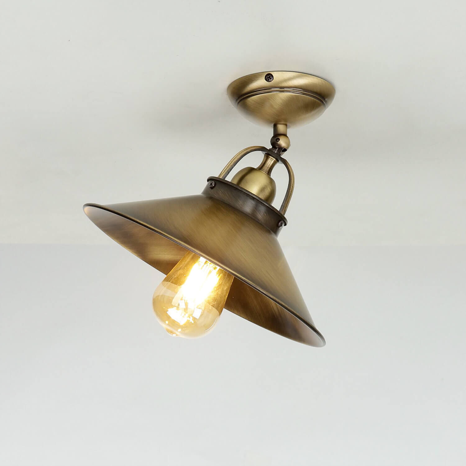 Deckenlampe Bronziert Echt-Messing Handarbeit Leuchte, Lampe