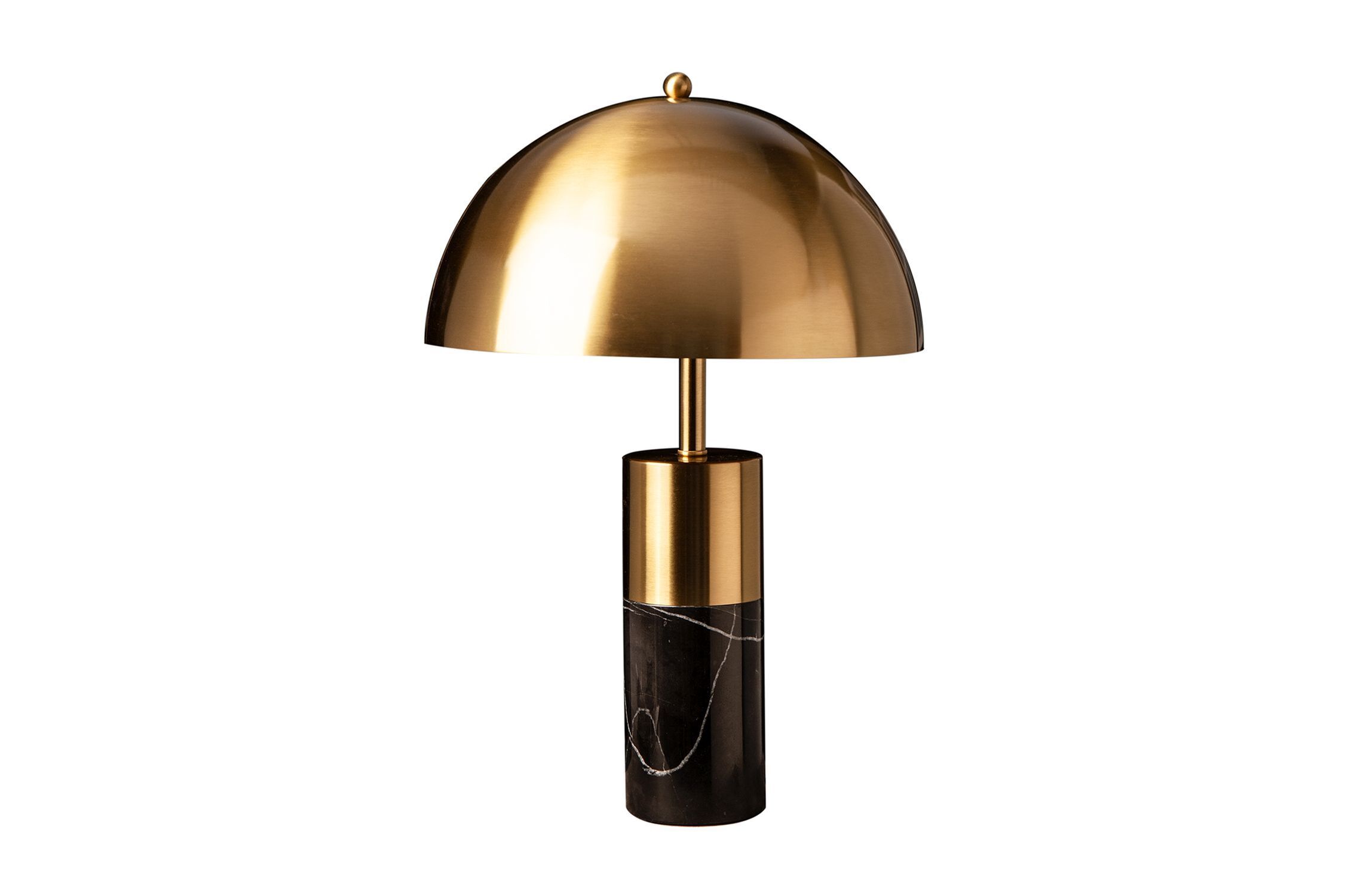 Lampe de table métal noir or liseuse E27 hauteur 52 cm