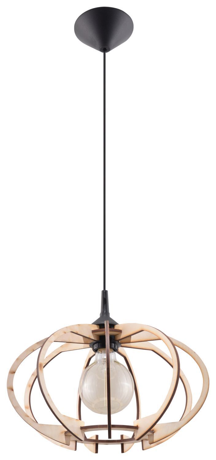 Lampe à suspendre en bois Ø35cm Moderne E27 confortable VIRIA Lampe, Kronleuchter, Leuchte
