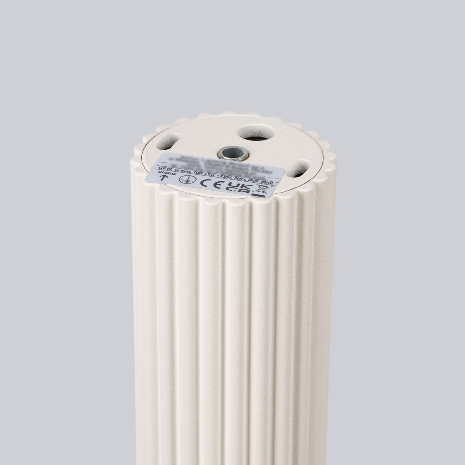 Lampe de plafonnier étroite Ø 6,5 cm H : 40 cm en Crème Moderne