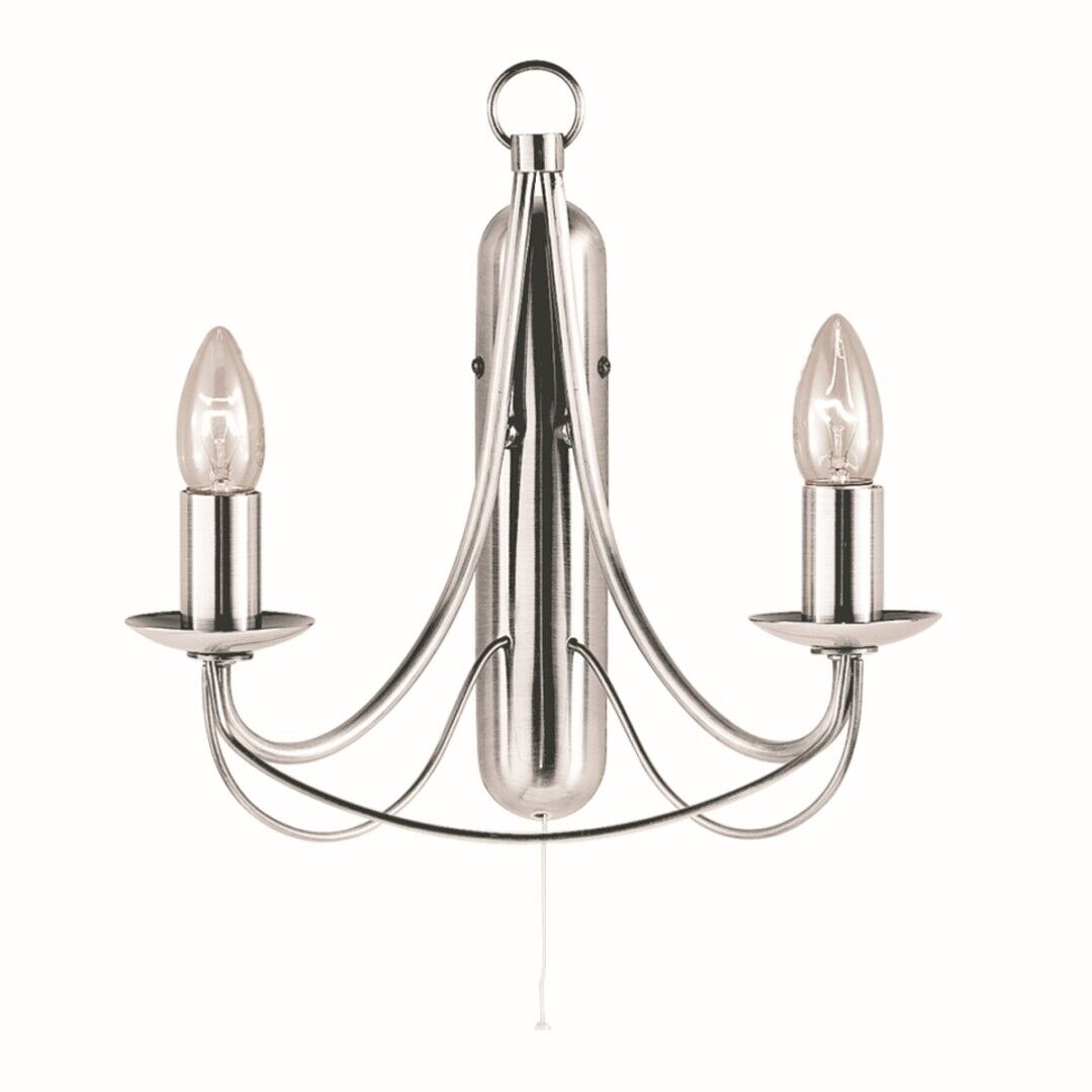 Applique murale classique en argent mat