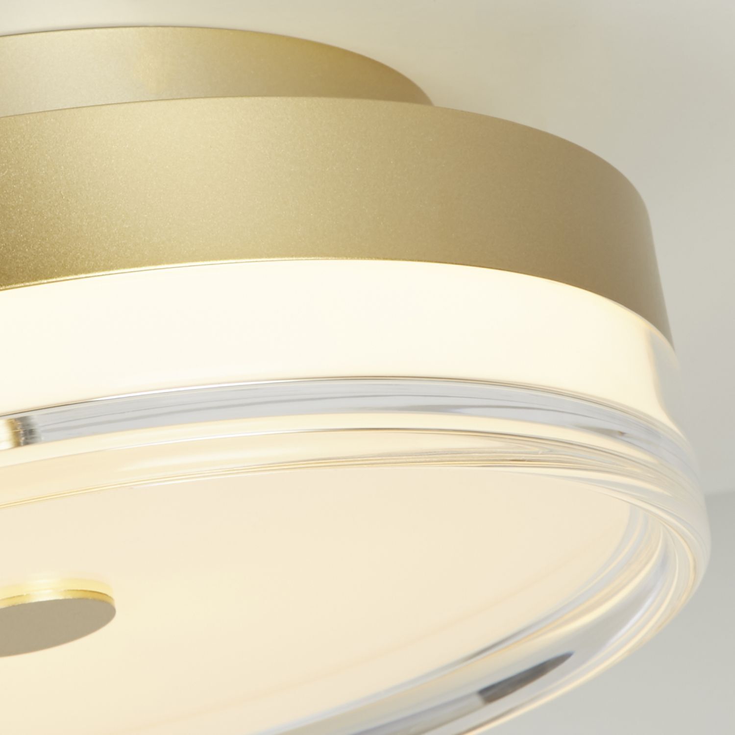 Lampe de plafonnier LED ronde en métal doré Ø30 cm 3000 K 21 W