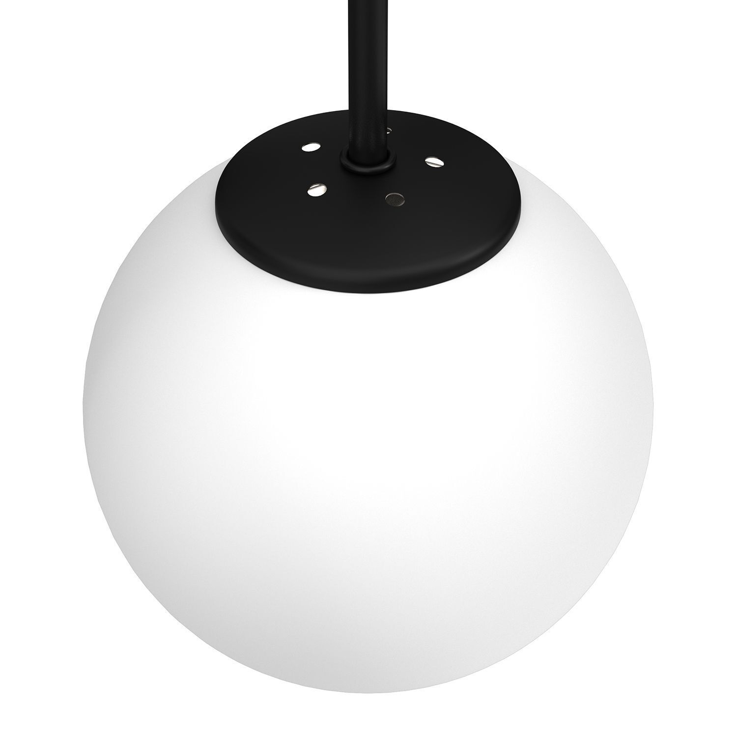Applique Métal Verre Noir Blanc E14 Boule anti-éblouissement