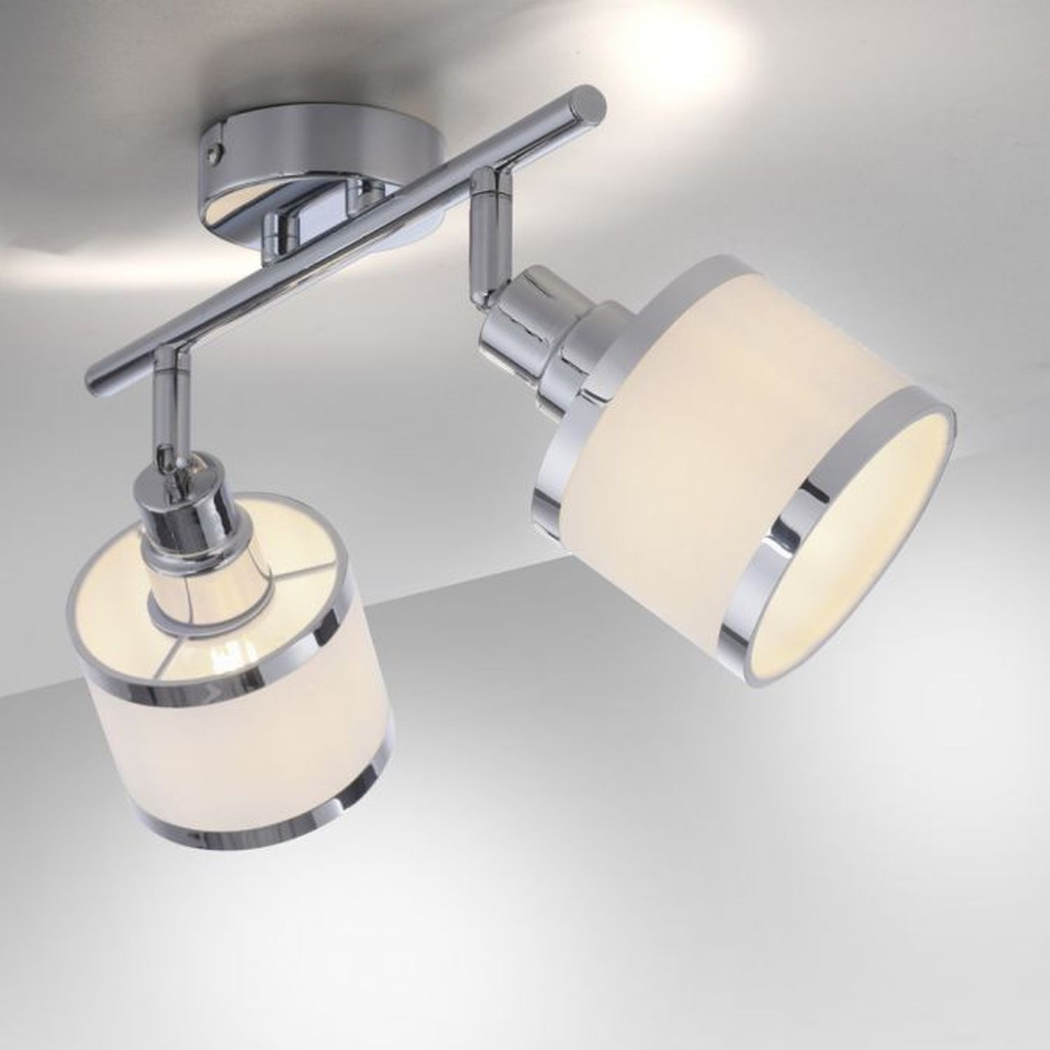 Spot de plafond réglable chrome métal E14 faible éblouissement Beleuchtung, Leuchte, Klebeband